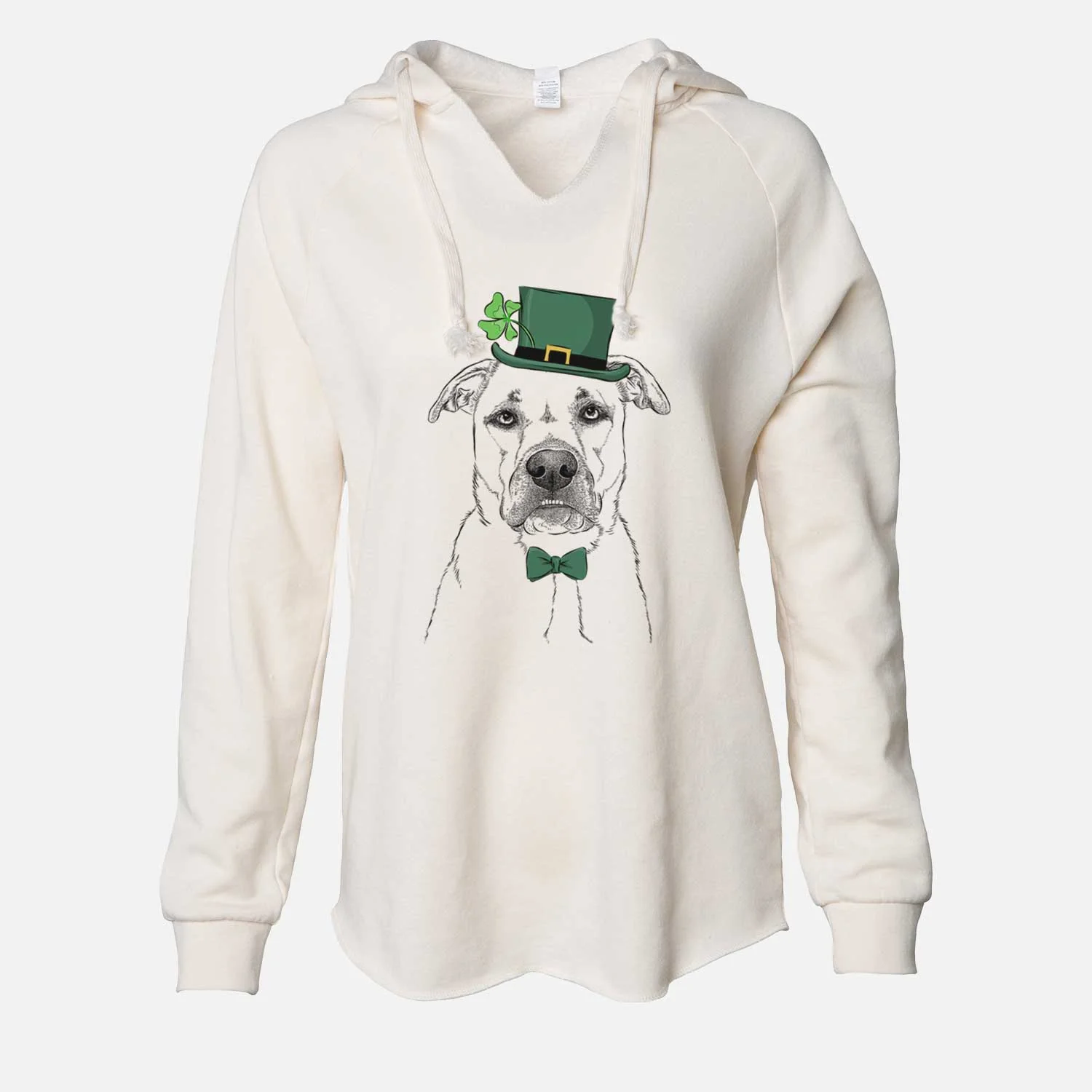 St. Patrick's Abby the Boxer Beagle Mix - Cali Wave Hooded Sweatshirt - Image 7