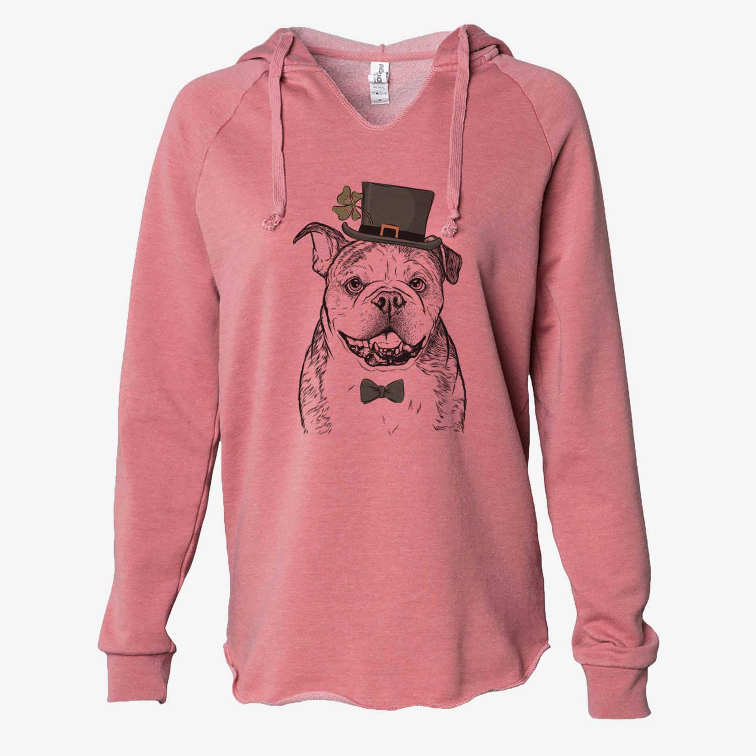St. Patrick's Agatha the Boston Bulldog - Cali Wave Hooded Sweatshirt - Image 5