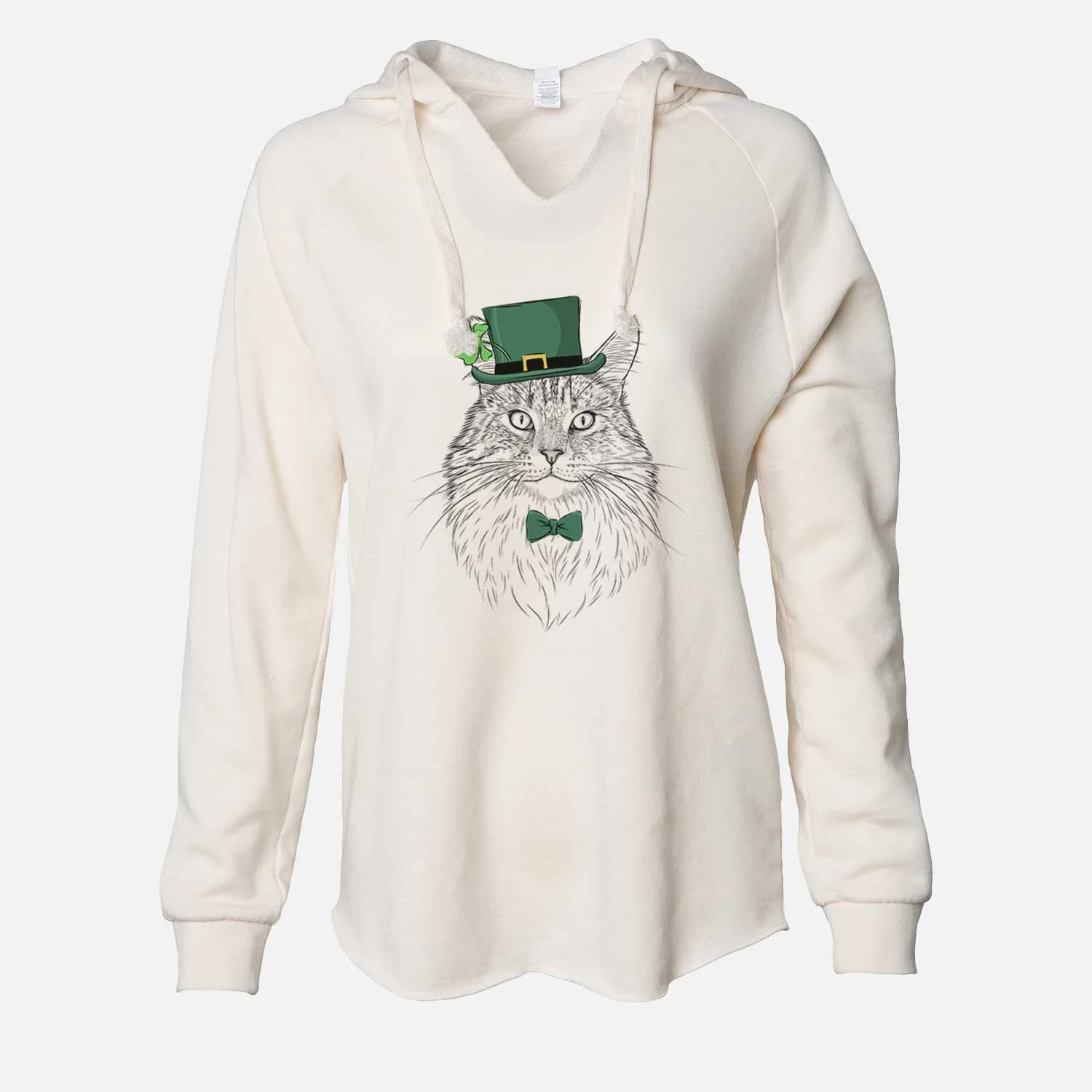 St. Patrick's Angel the Maine Coon Cat - Cali Wave Hooded Sweatshirt - Image 7