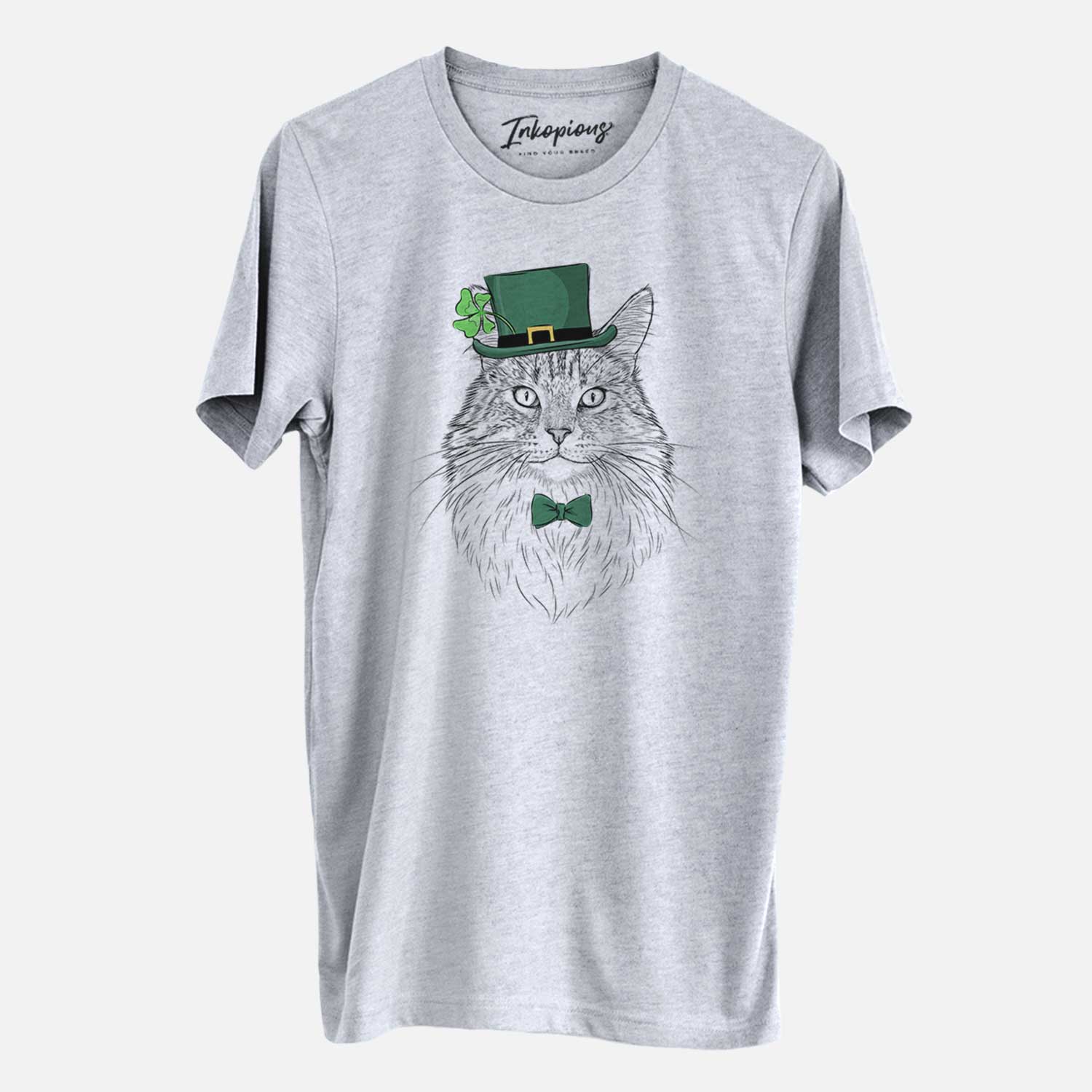 St. Patrick's Angel the Maine Coon Cat - Unisex Crewneck - Image 5