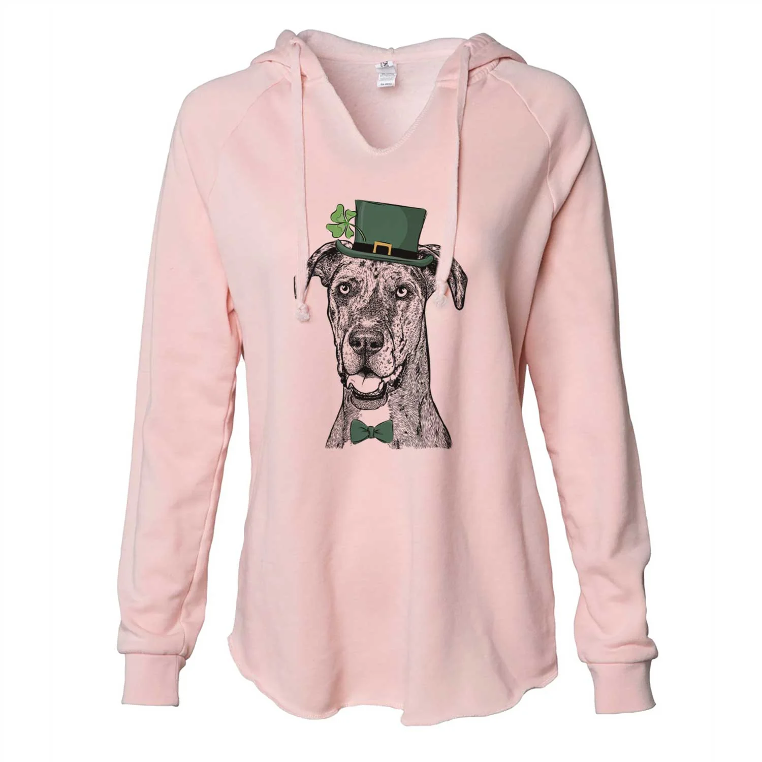 St. Patrick's Athena the Merle Great Dane - Cali Wave Hooded Sweatshirt - Image 4