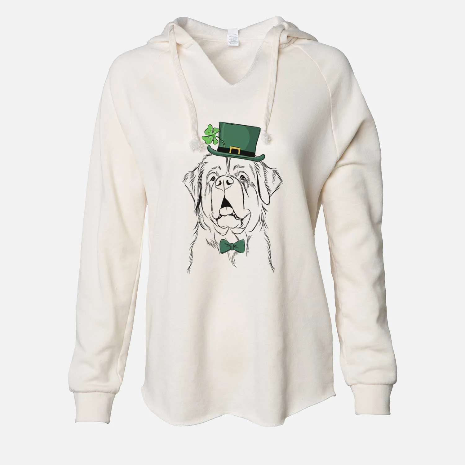 St. Patrick's Atlas the Saint Bernard - Cali Wave Hooded Sweatshirt - Image 7