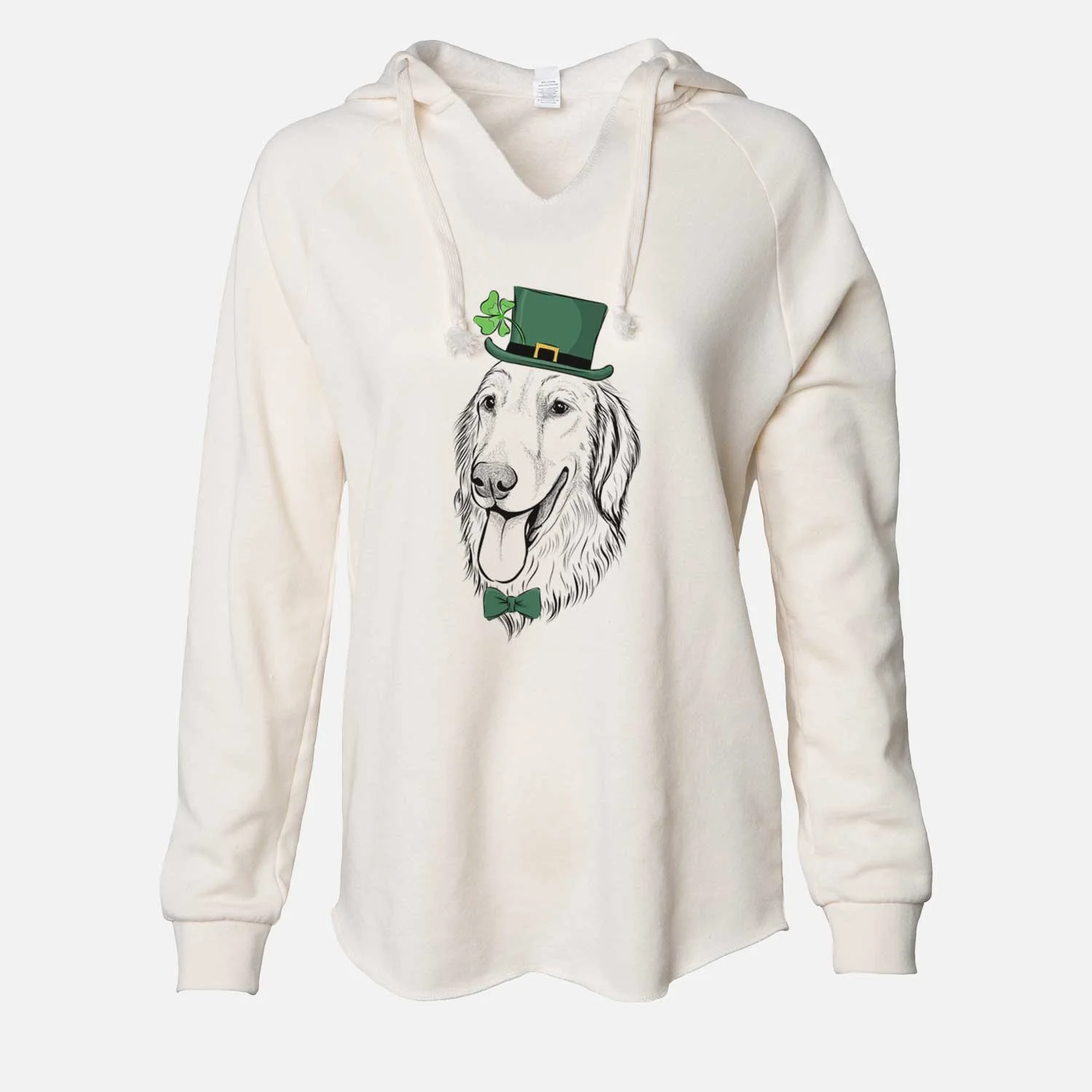 St. Patrick's Bailey the Golden Retriever - Cali Wave Hooded Sweatshirt - Image 7