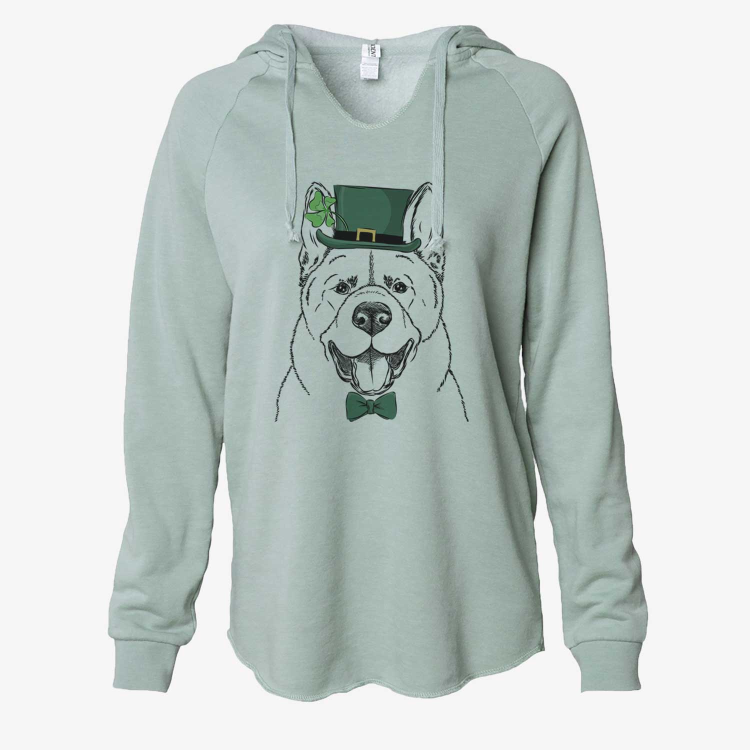 St. Patrick's Baku the Akita - Cali Wave Hooded Sweatshirt - Image 6
