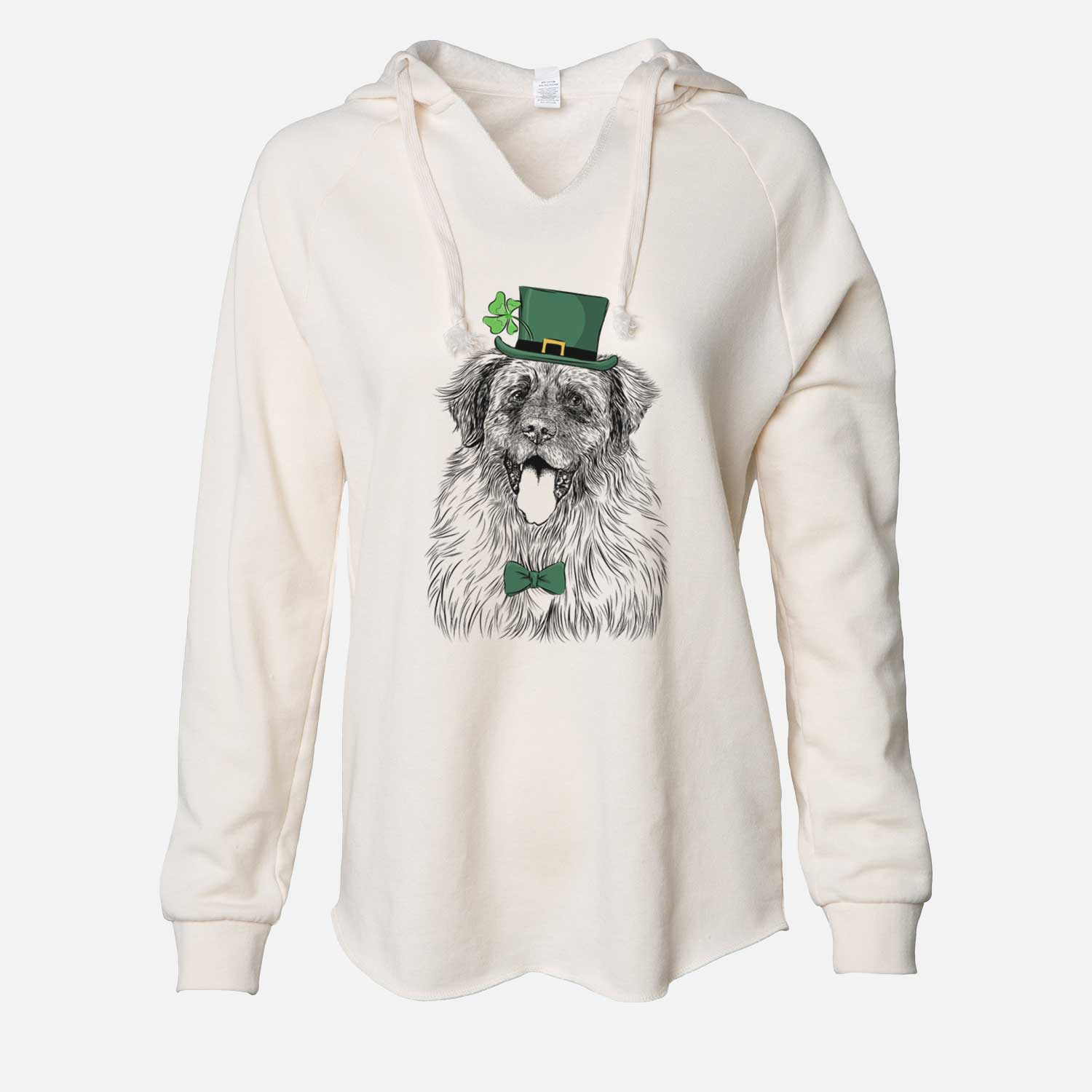 St. Patrick's Bamboo the Leonberger - Cali Wave Hooded Sweatshirt - Image 7