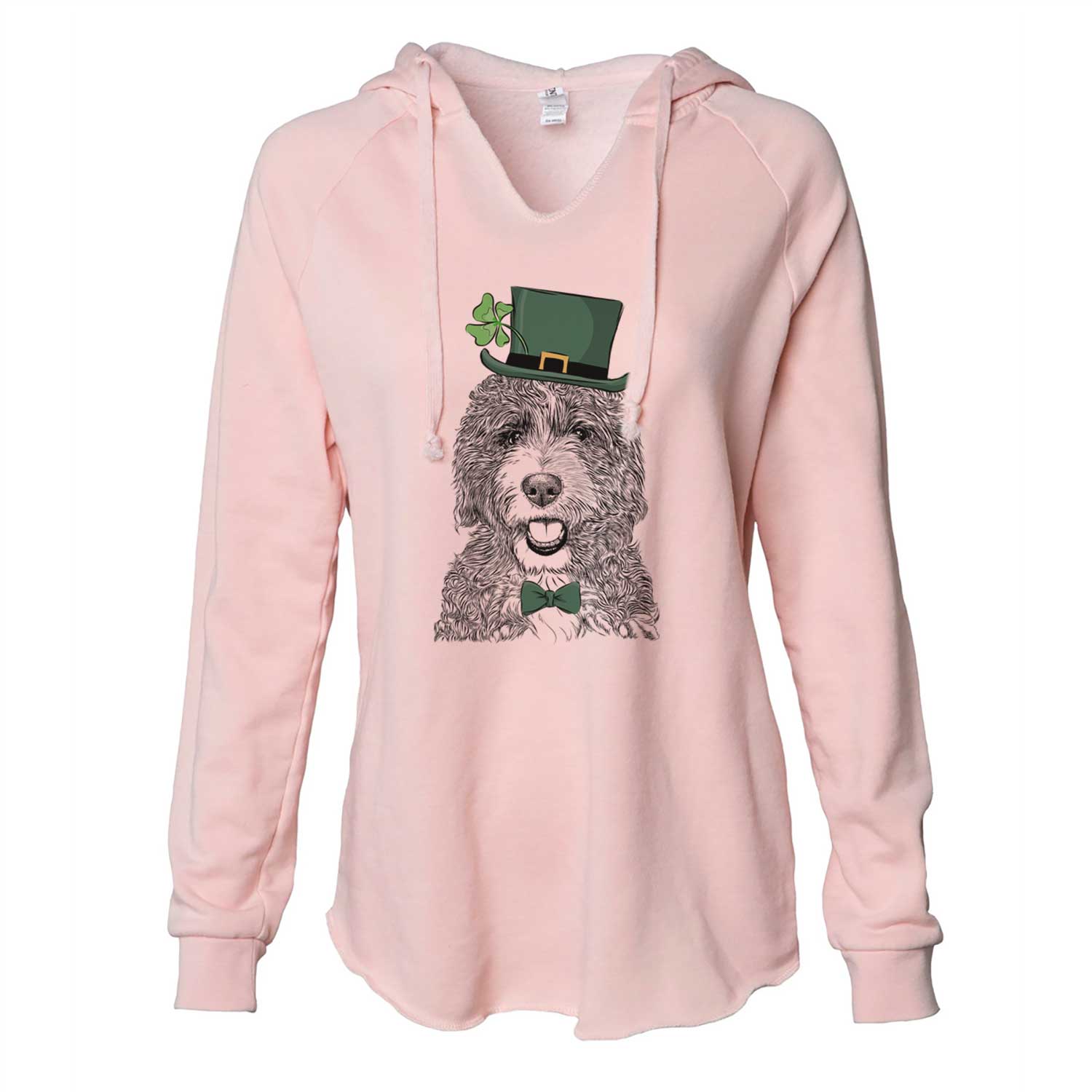 St. Patrick's Bash the Bernedoodle - Cali Wave Hooded Sweatshirt - Image 4