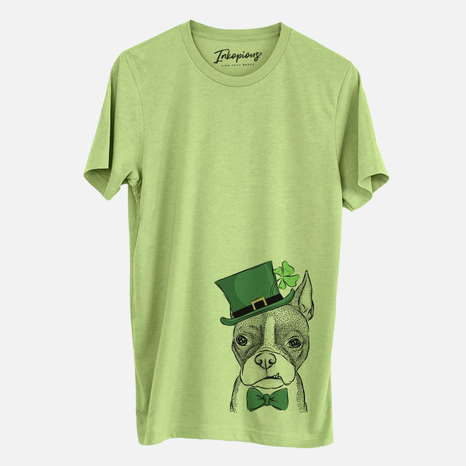 St. Patrick's Bean the Boston Terrier - Unisex Crewneck - Image 3