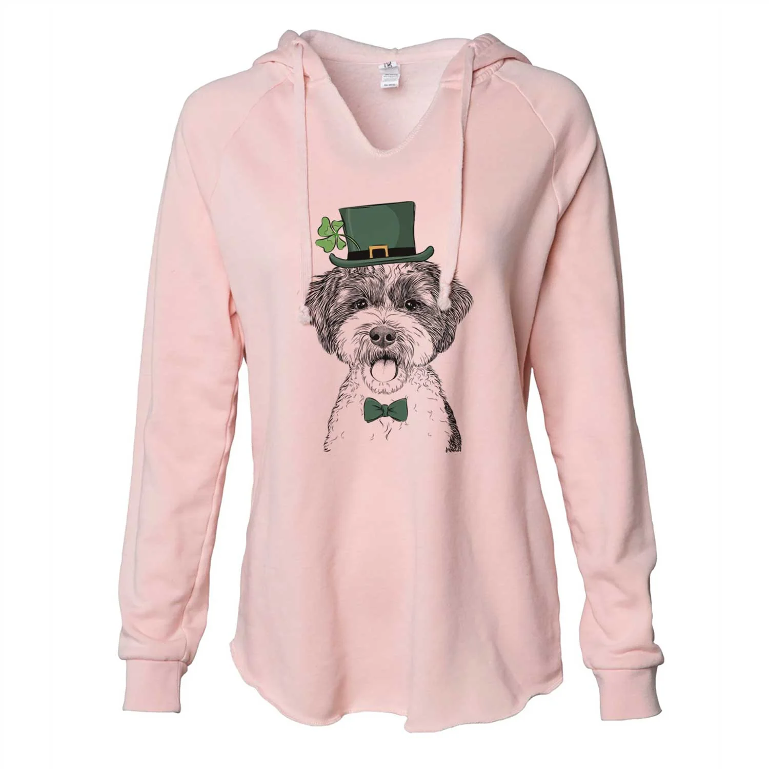 St. Patrick's Bella the Cockapoo - Cali Wave Hooded Sweatshirt - Image 4