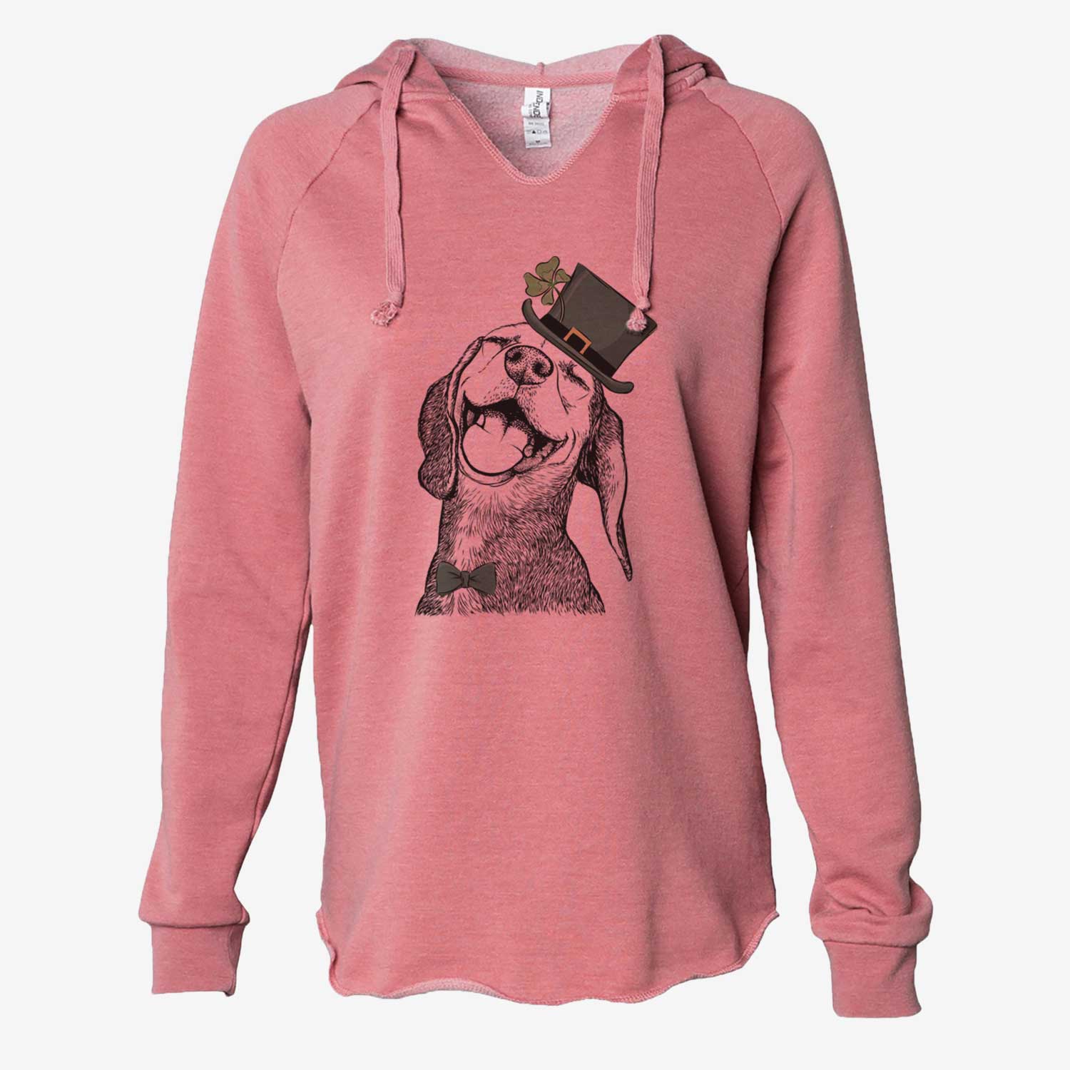 St. Patrick's Belle the Hound Mix - Cali Wave Hooded Sweatshirt - Image 5