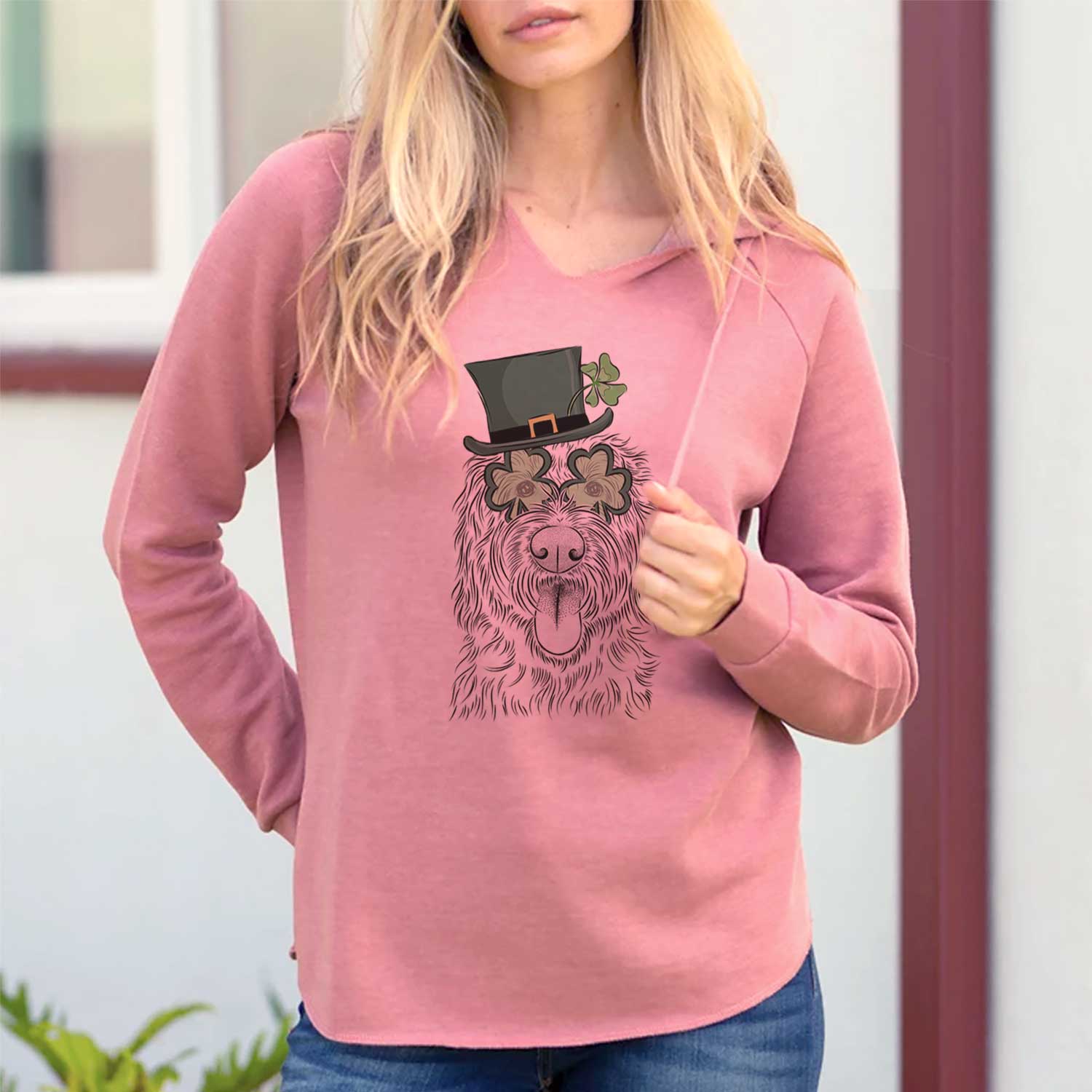 St. Patrick's Bennett the Doodle - Cali Wave Hooded Sweatshirt
