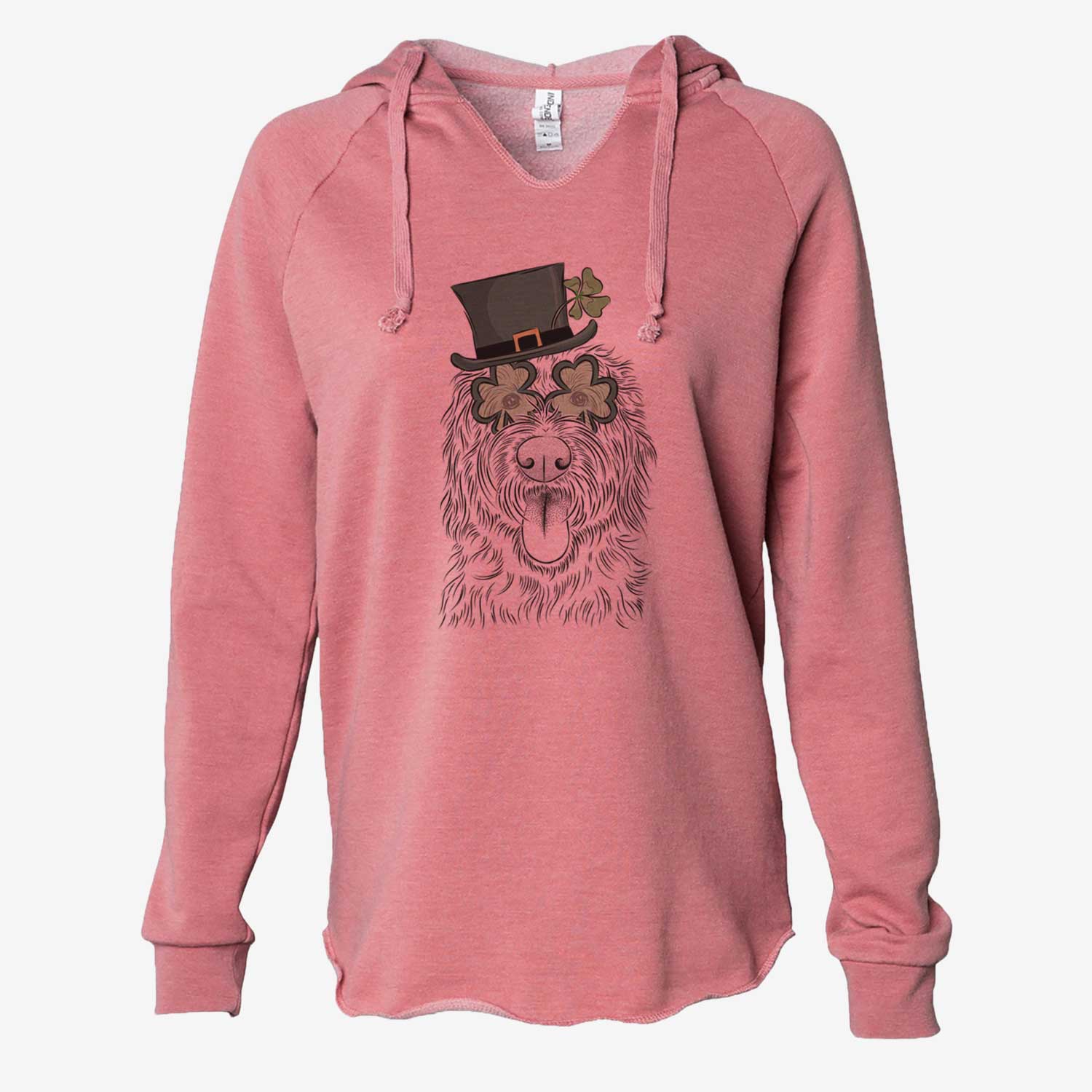 St. Patrick's Bennett the Doodle - Cali Wave Hooded Sweatshirt - Image 5
