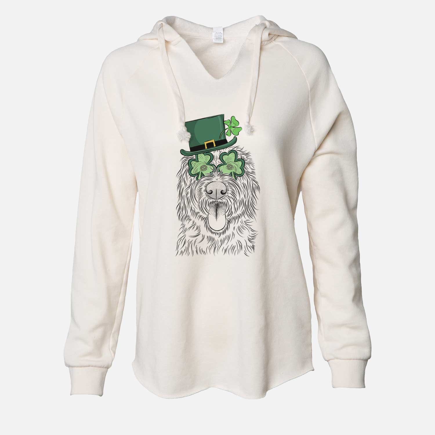 St. Patrick's Bennett the Doodle - Cali Wave Hooded Sweatshirt - Image 7