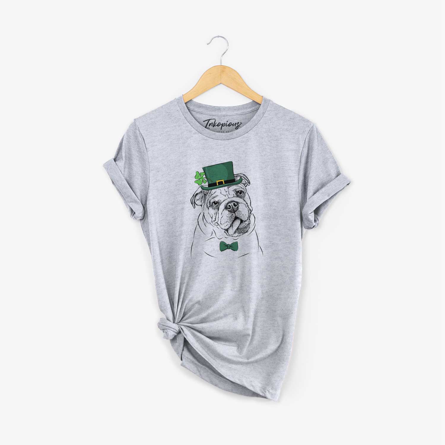St. Patrick's Benson the English Bulldog - Unisex Crewneck - Image 5