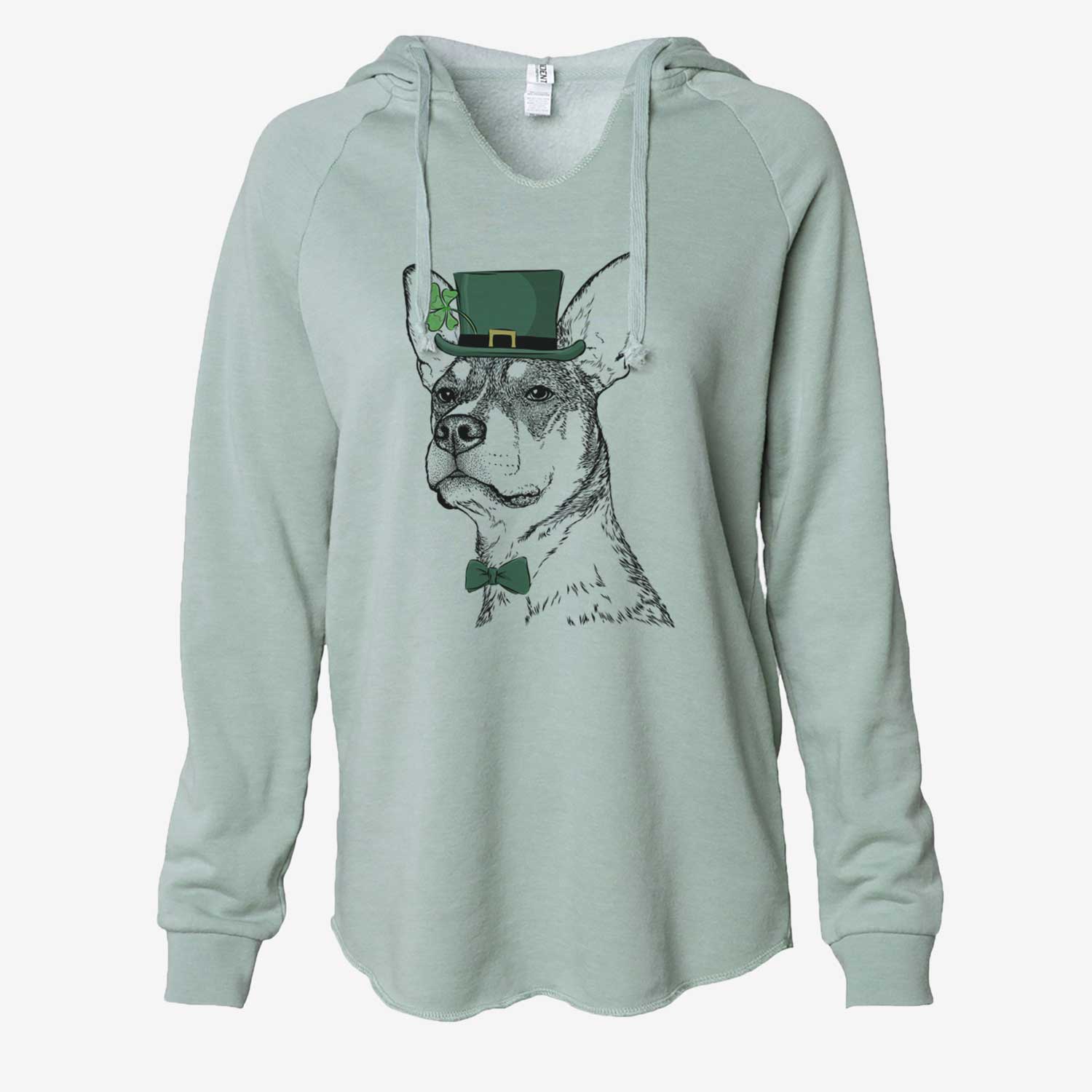 St. Patrick's Bill the Heeler Mix - Cali Wave Hooded Sweatshirt - Image 6