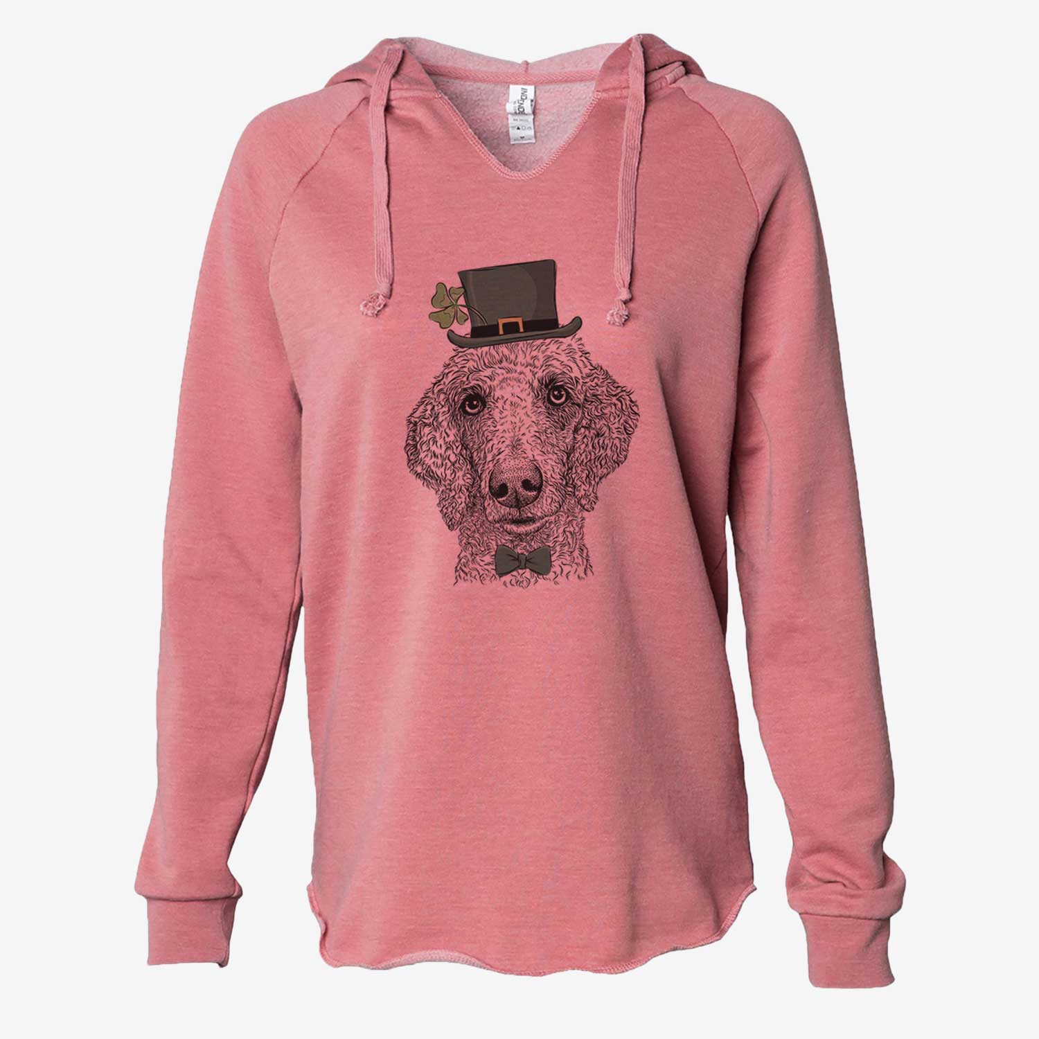 St. Patrick's Blossom the Poodle - Cali Wave Hooded Sweatshirt - Image 5