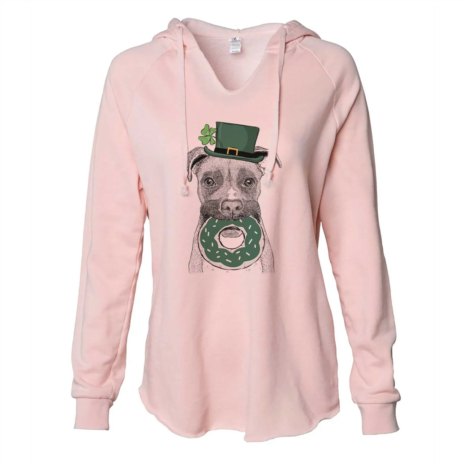 St. Patrick's Bo the Boxer - Cali Wave Hooded Sweatshirt - Image 4