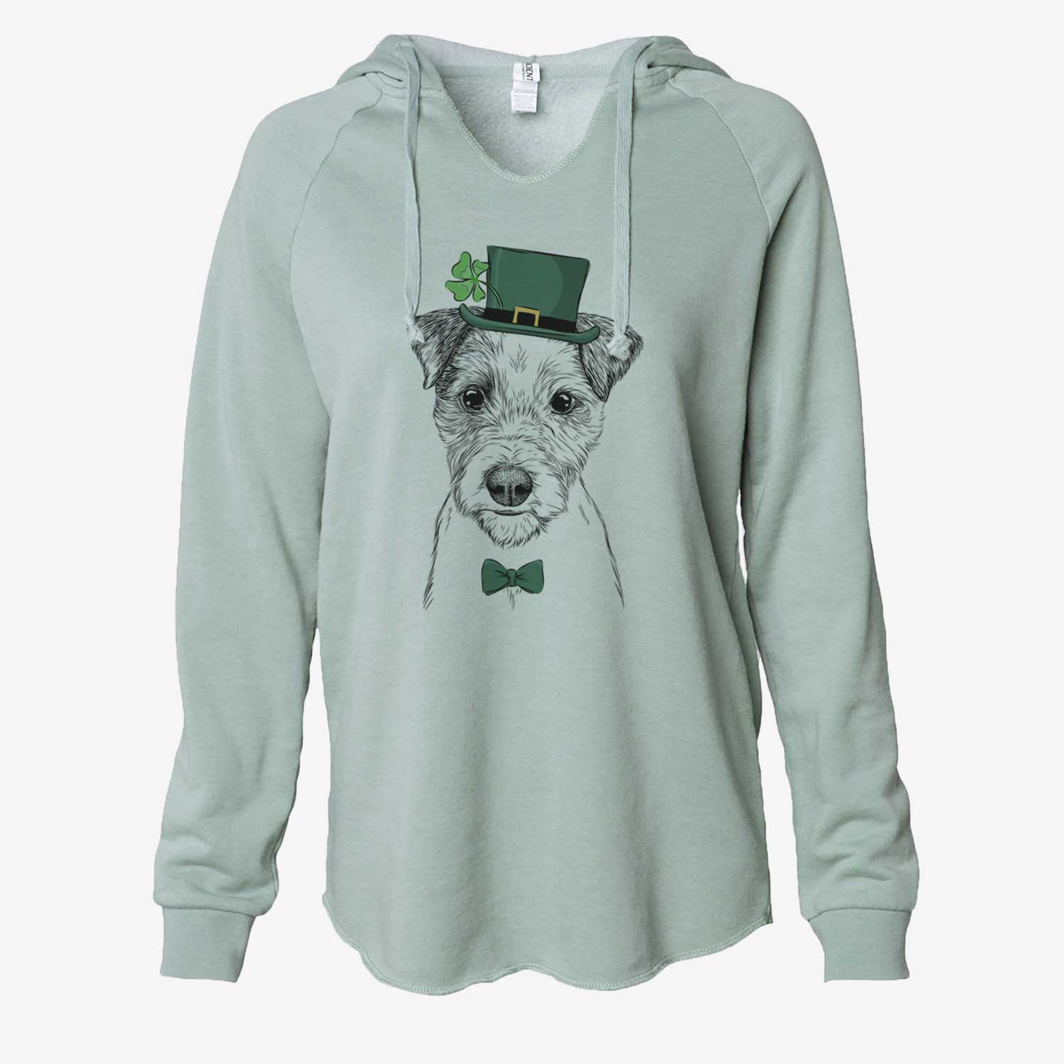 St. Patrick's Bogart the Parson Russell Terrier - Cali Wave Hooded Sweatshirt - Image 6