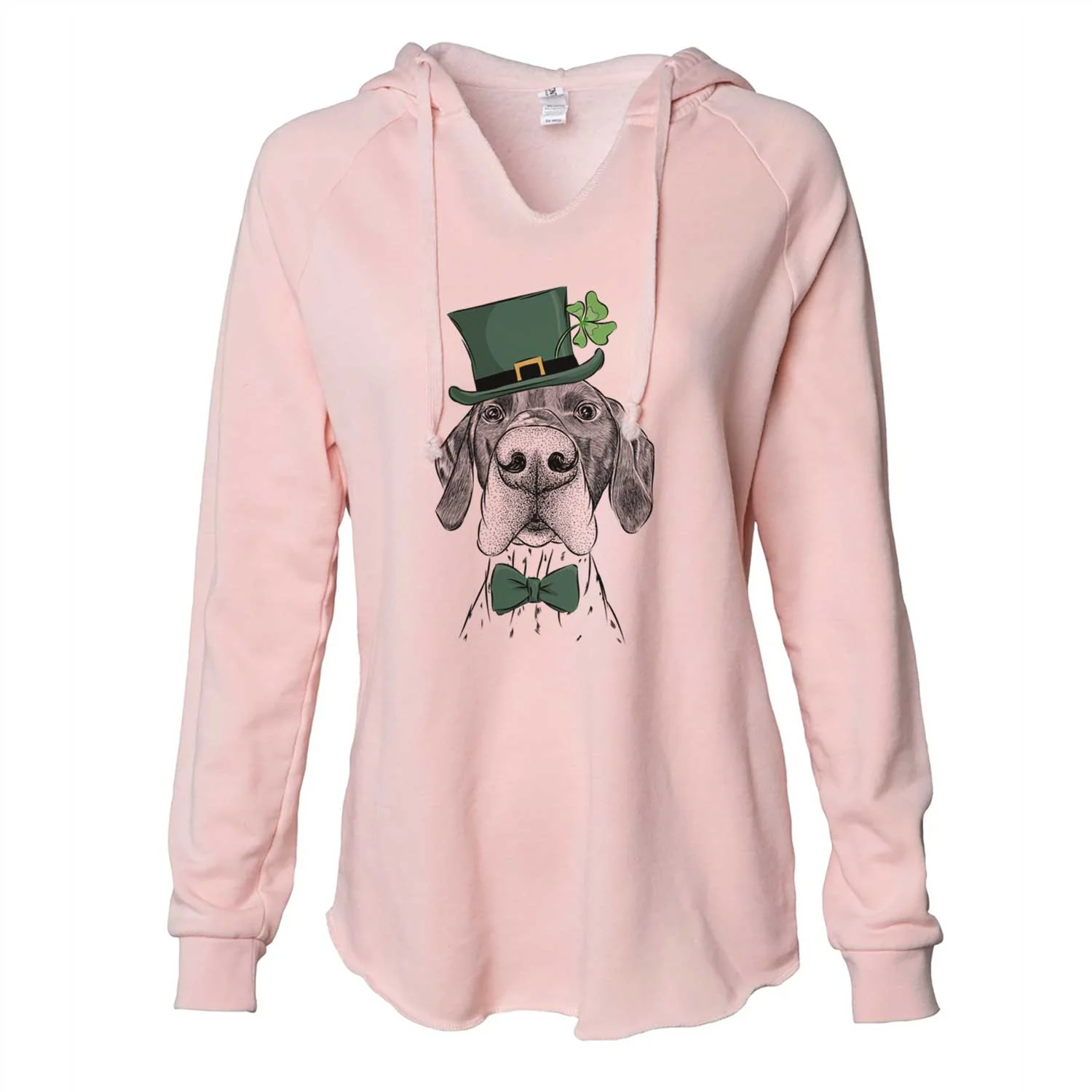 St. Patrick's Booze the German Shorthaired Pointer - Cali Wave Hooded Sweatshirt - Image 4