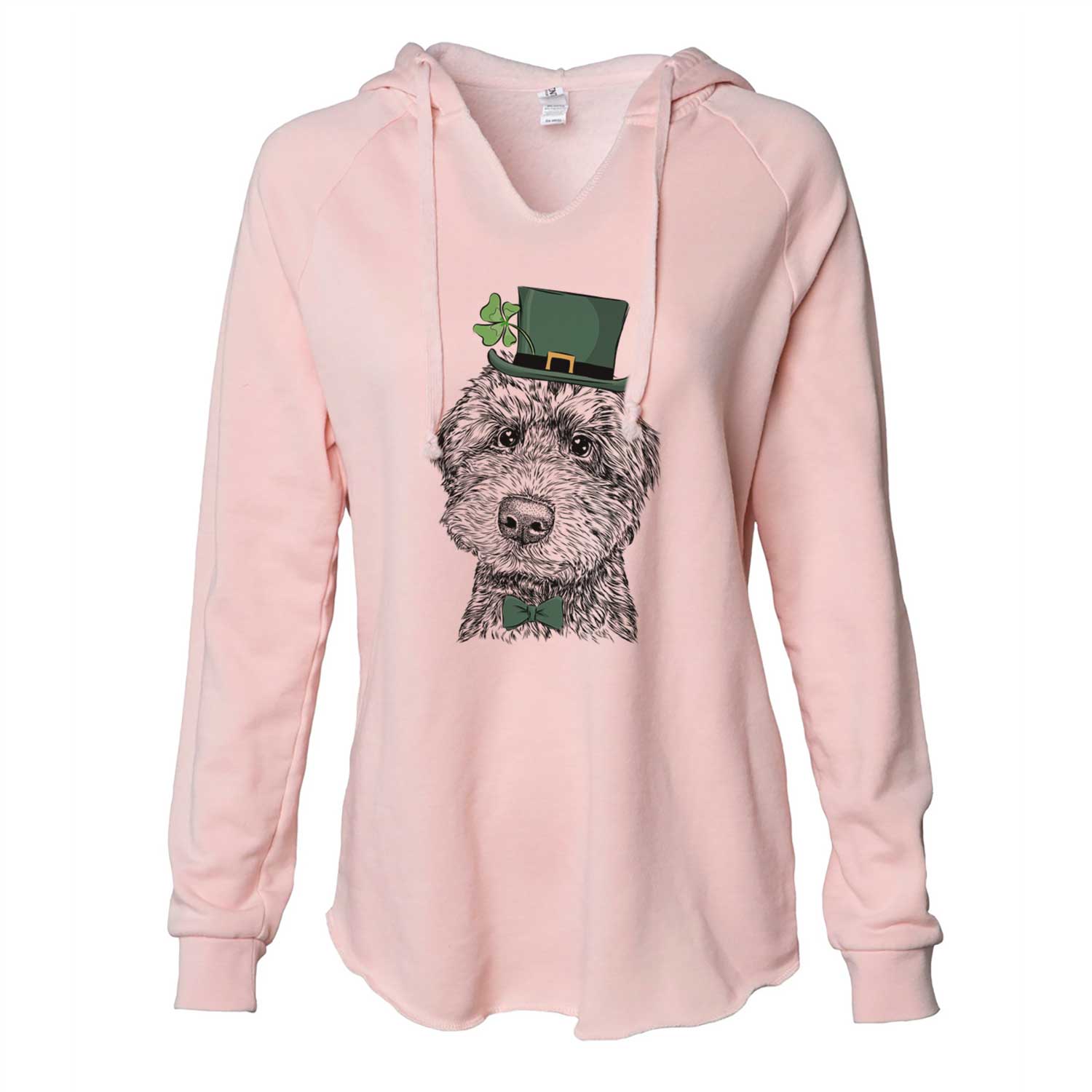 St. Patrick's Bowser the Whoodle - Cali Wave Hooded Sweatshirt - Image 4