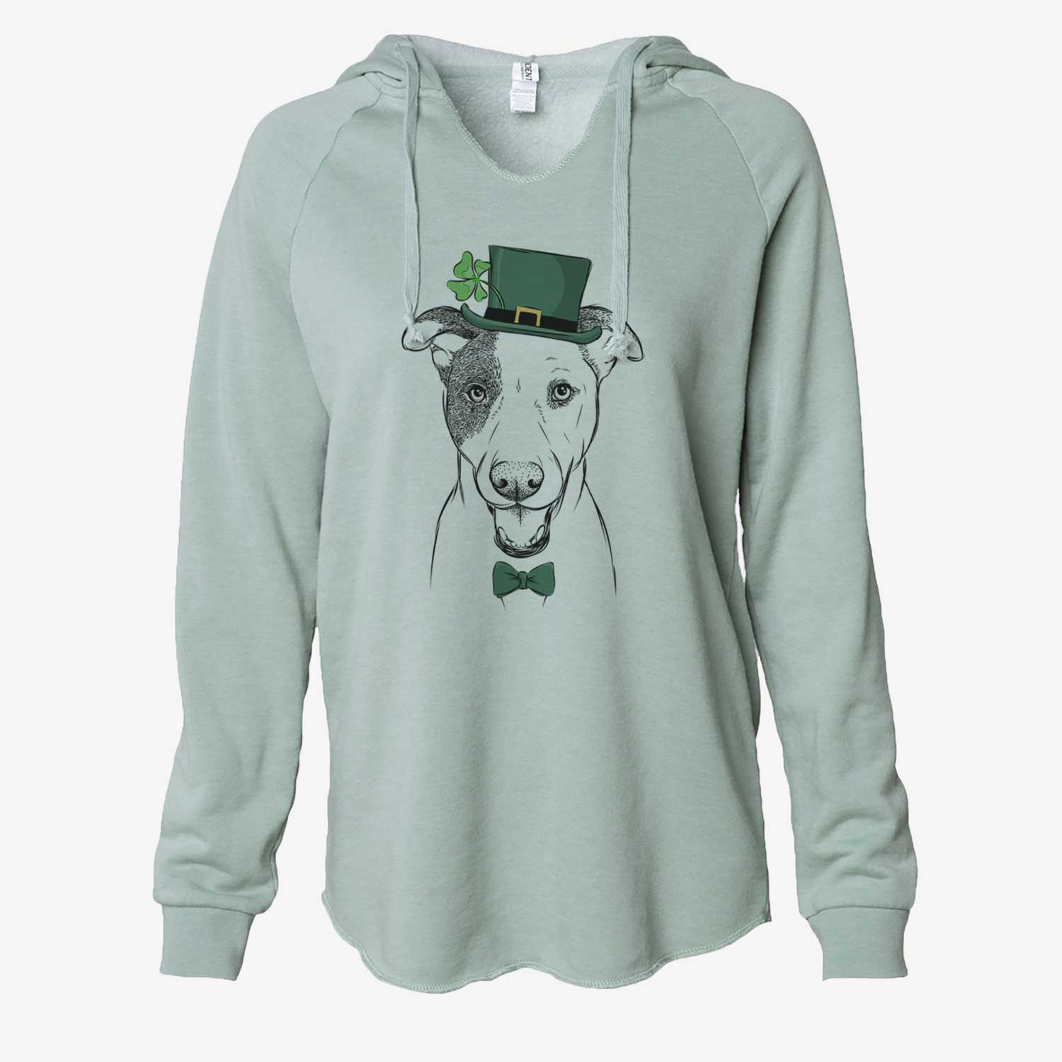 St. Patrick's Bucky the Mixed Breed - Cali Wave Hooded Sweatshirt - Image 6