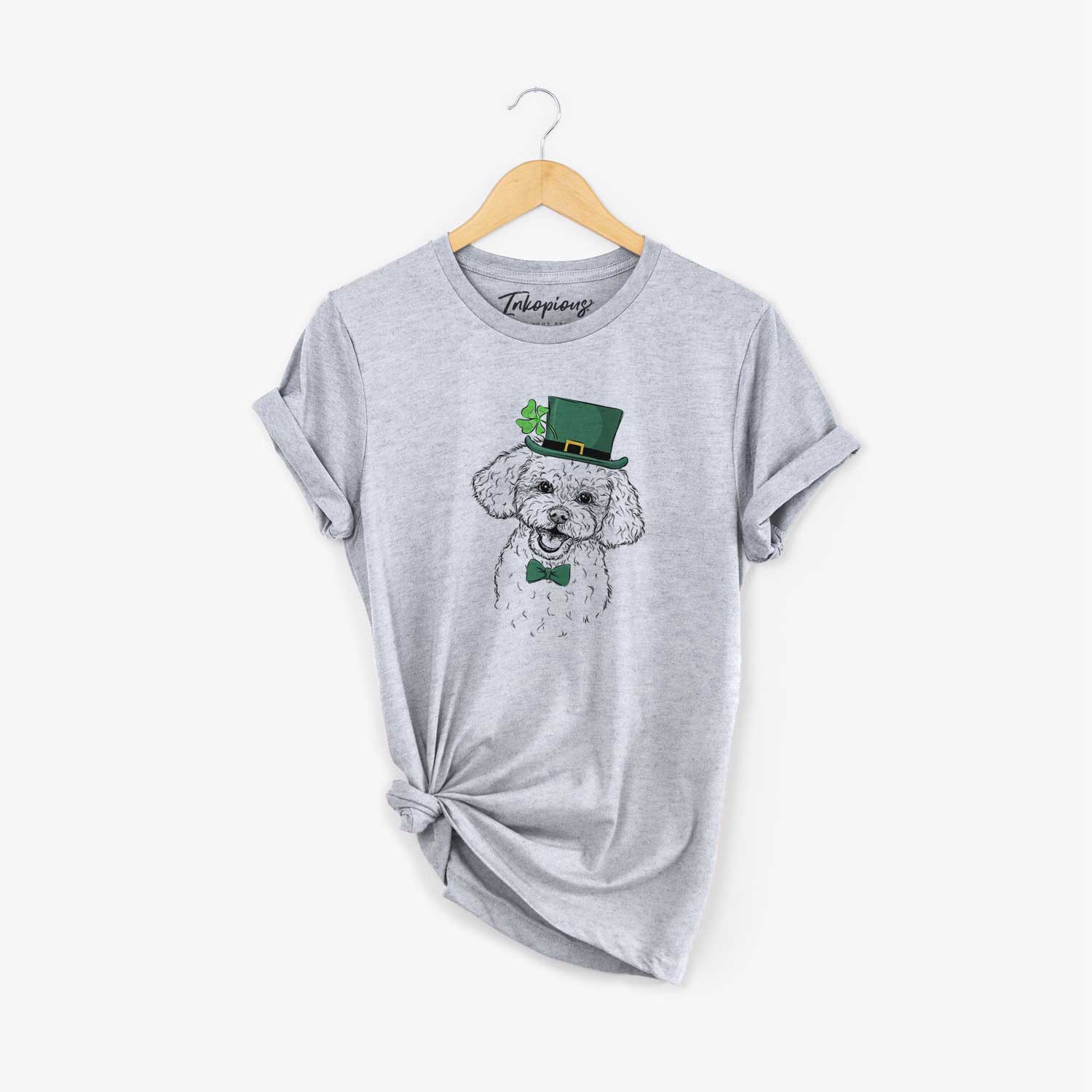 St. Patrick's Caesar the Bichon Frise - Unisex Crewneck - Image 5