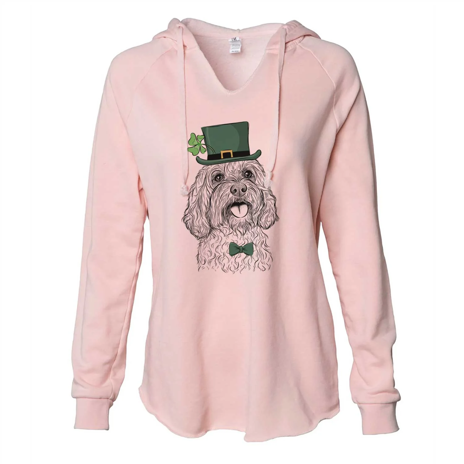 St. Patrick's Cali the Cavapoo - Cali Wave Hooded Sweatshirt - Image 4