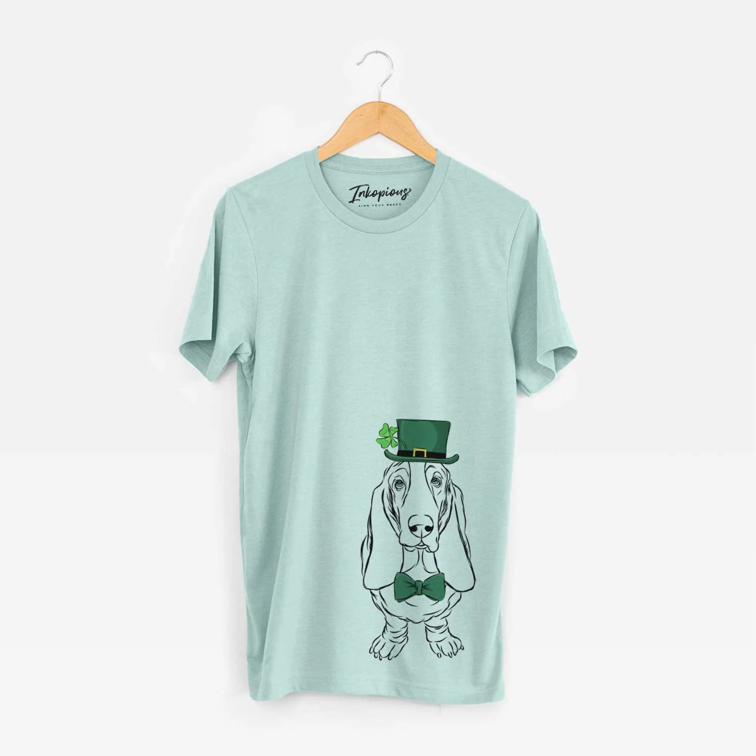St. Patrick's Charlie the Basset Hound - Unisex Crewneck - Image 4