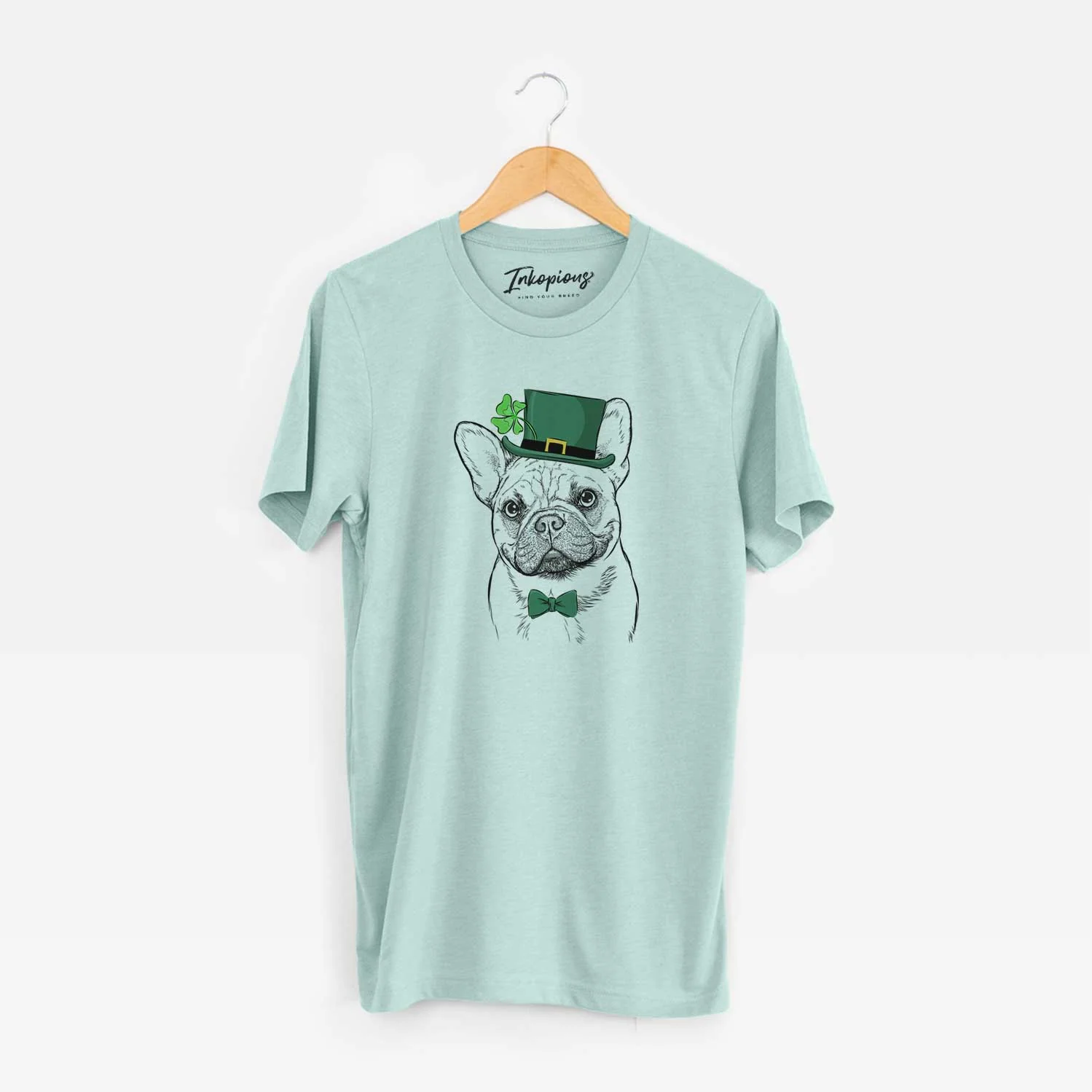St. Patrick's Chew Chew the French Bulldog - Unisex Crewneck - Image 7