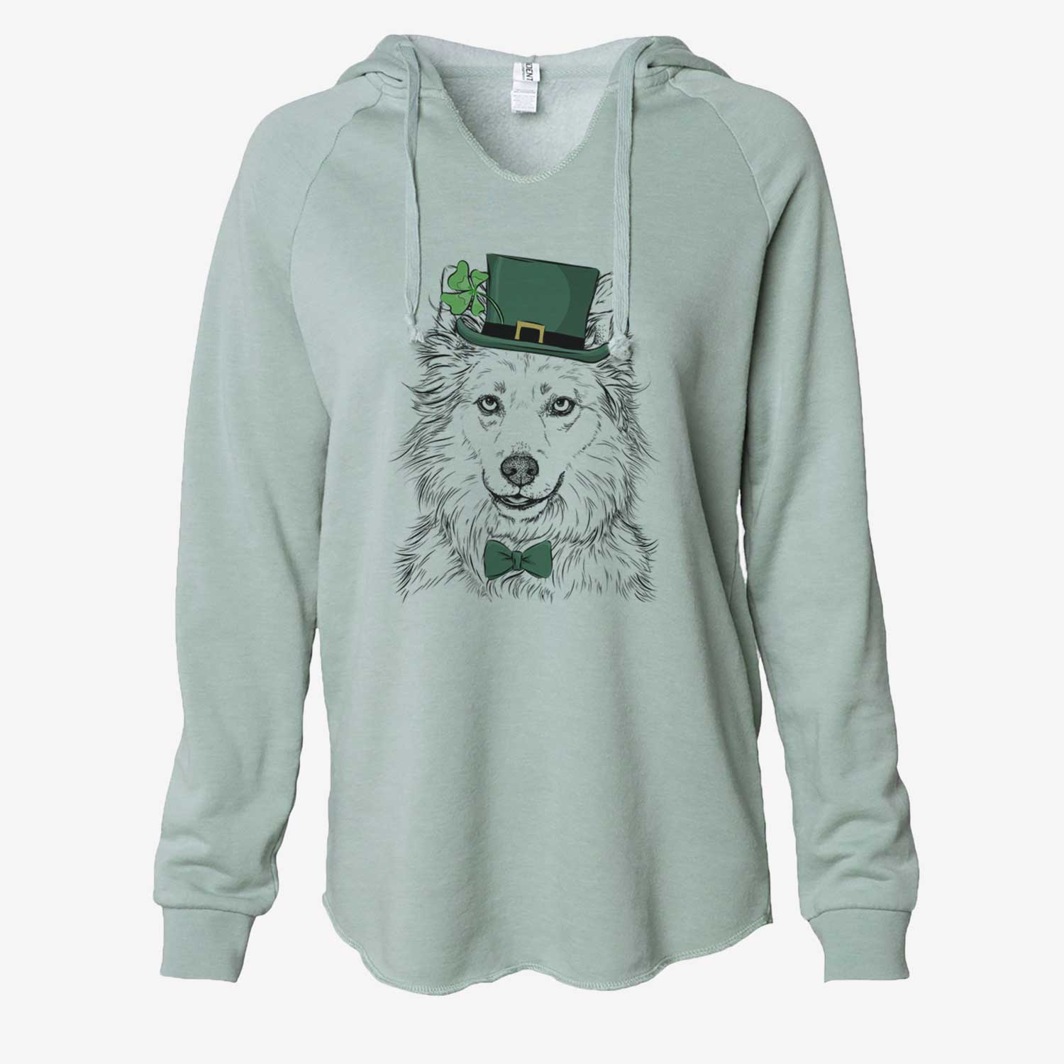 St. Patrick's Chia the Samoyed Husky Mix - Cali Wave Hooded Sweatshirt - Image 6