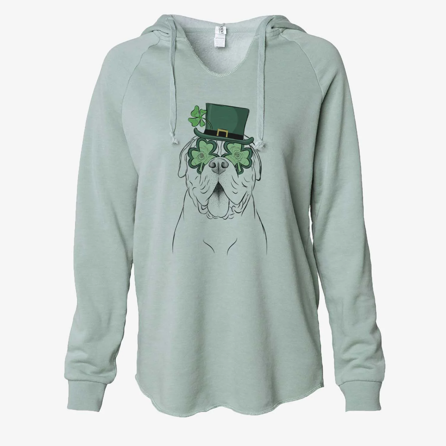 St. Patrick's Chief the Boxer Bulldog Mix - Cali Wave Hooded Sweatshirt - Image 6