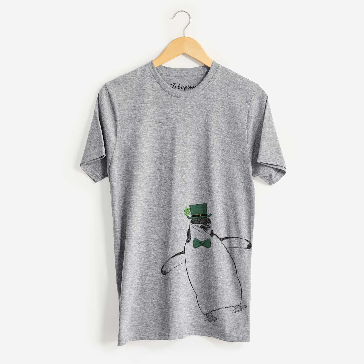 St. Patrick's Chive the Chinstrap Penguin - Unisex Crewneck - Image 2