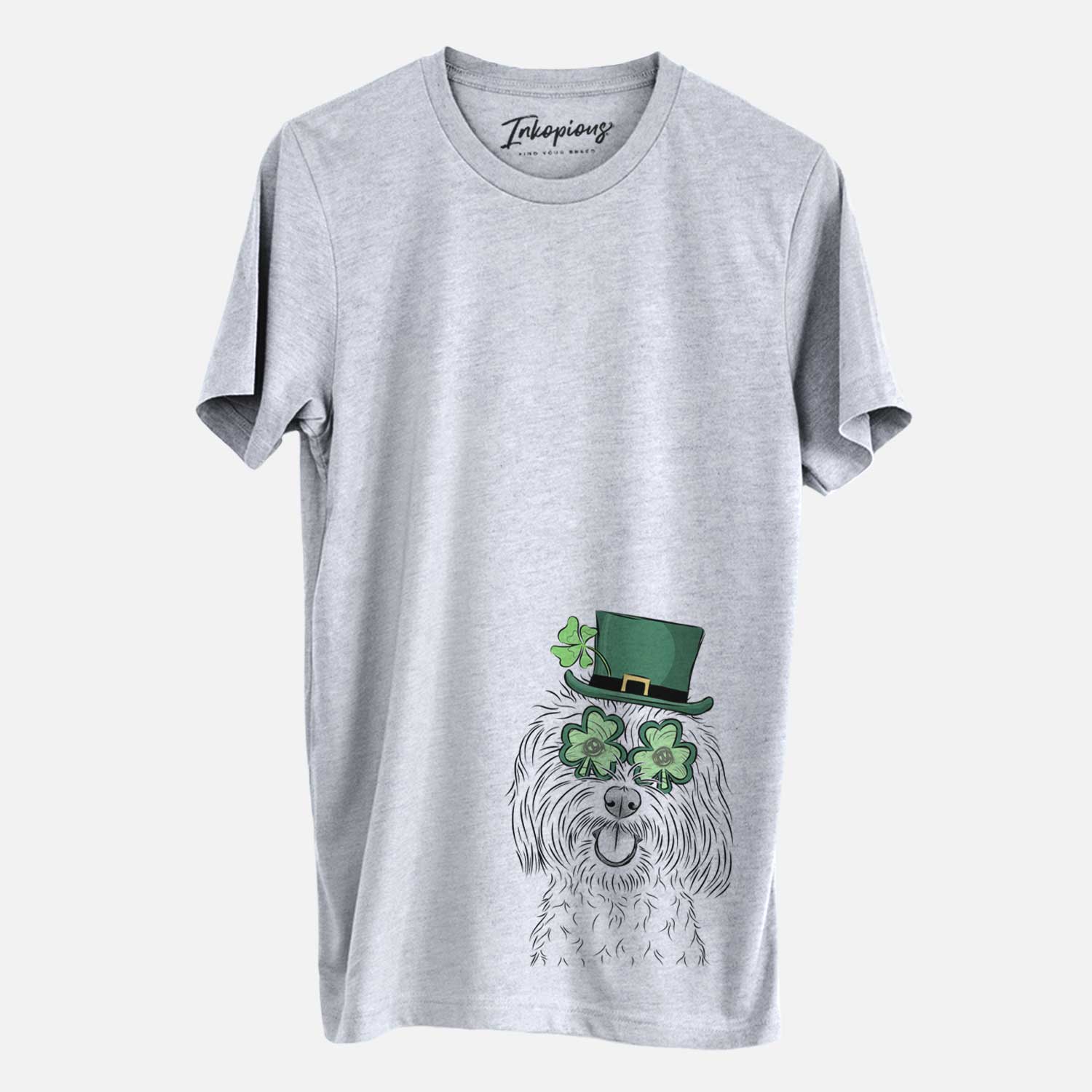 St. Patrick's Cuddles the Coton de Tulear - Unisex Crewneck - Image 2