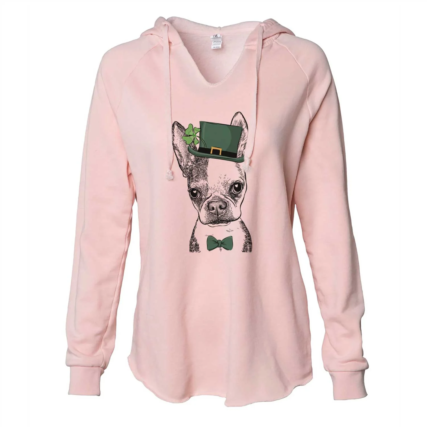 St. Patrick's Daisy the Boston Terrier - Cali Wave Hooded Sweatshirt - Image 4