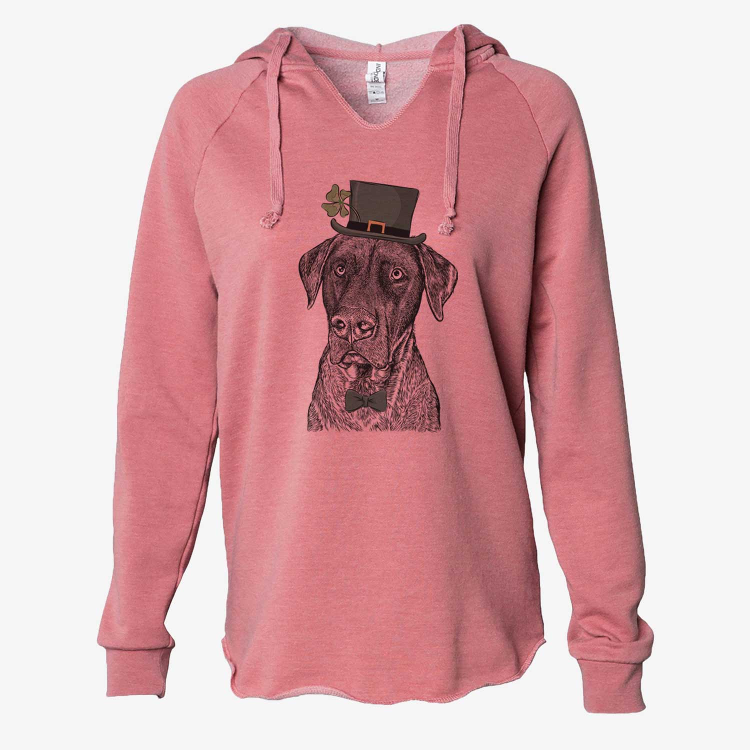 St. Patrick's David the Boxador - Cali Wave Hooded Sweatshirt - Image 5