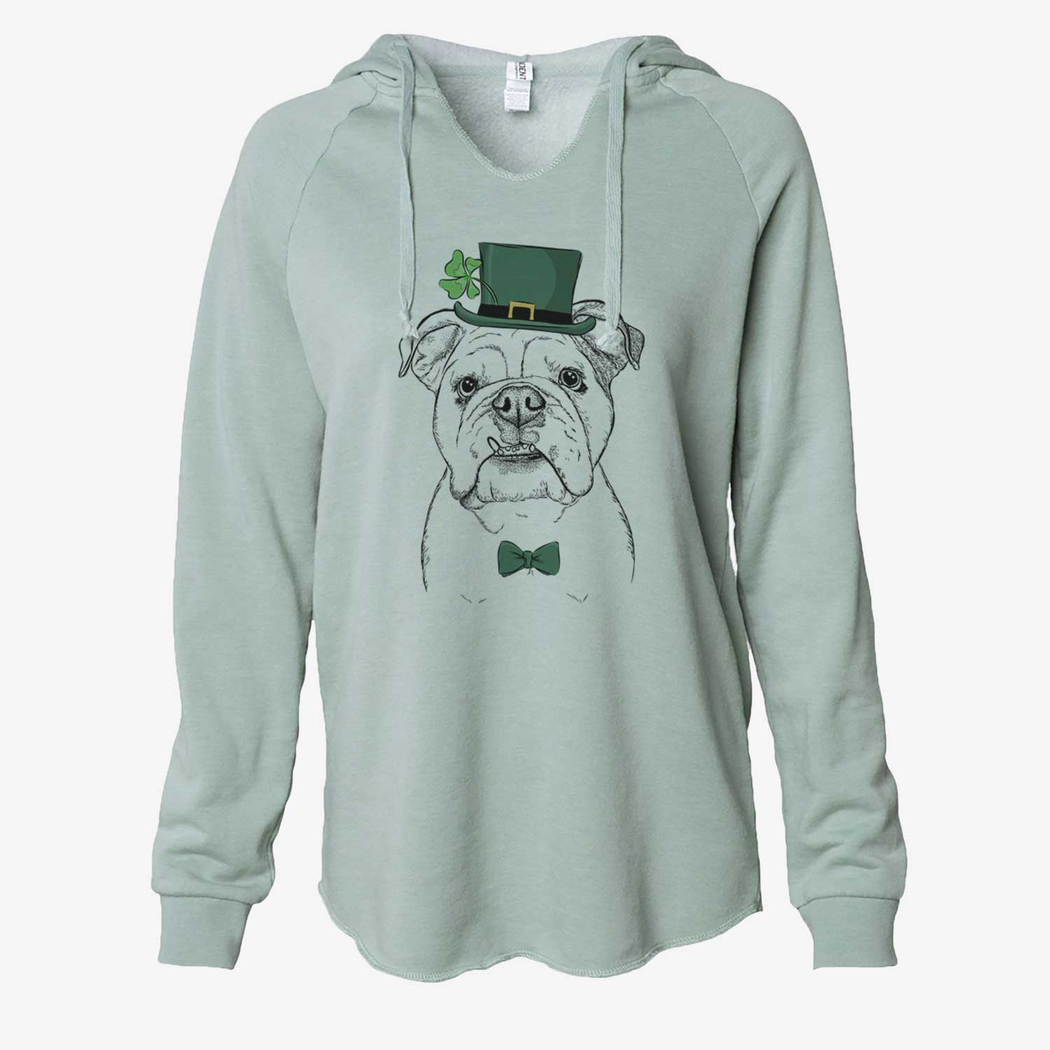 St. Patrick's Dazy the English Bulldog - Cali Wave Hooded Sweatshirt - Image 6