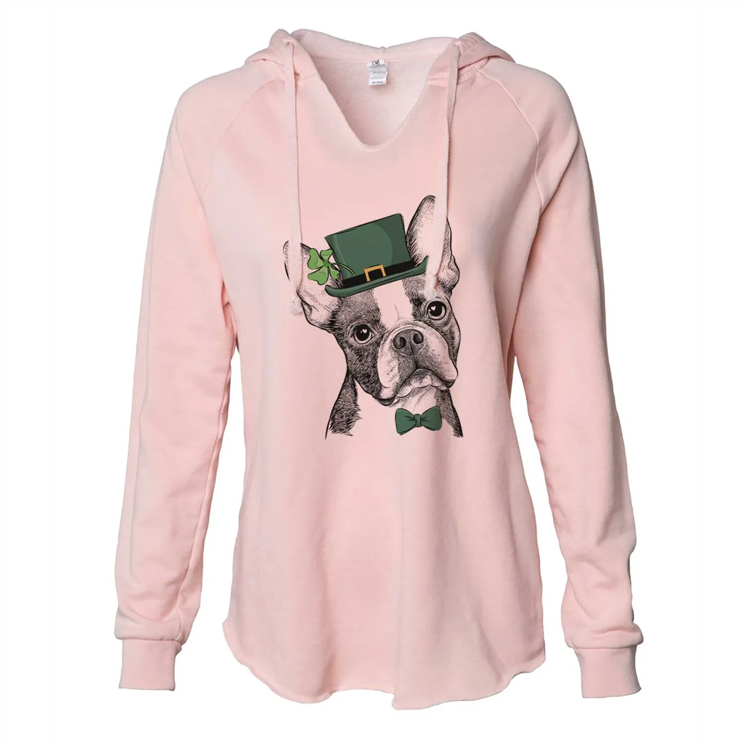 St. Patrick's Dee Dee the Boston Terrier - Cali Wave Hooded Sweatshirt - Image 4