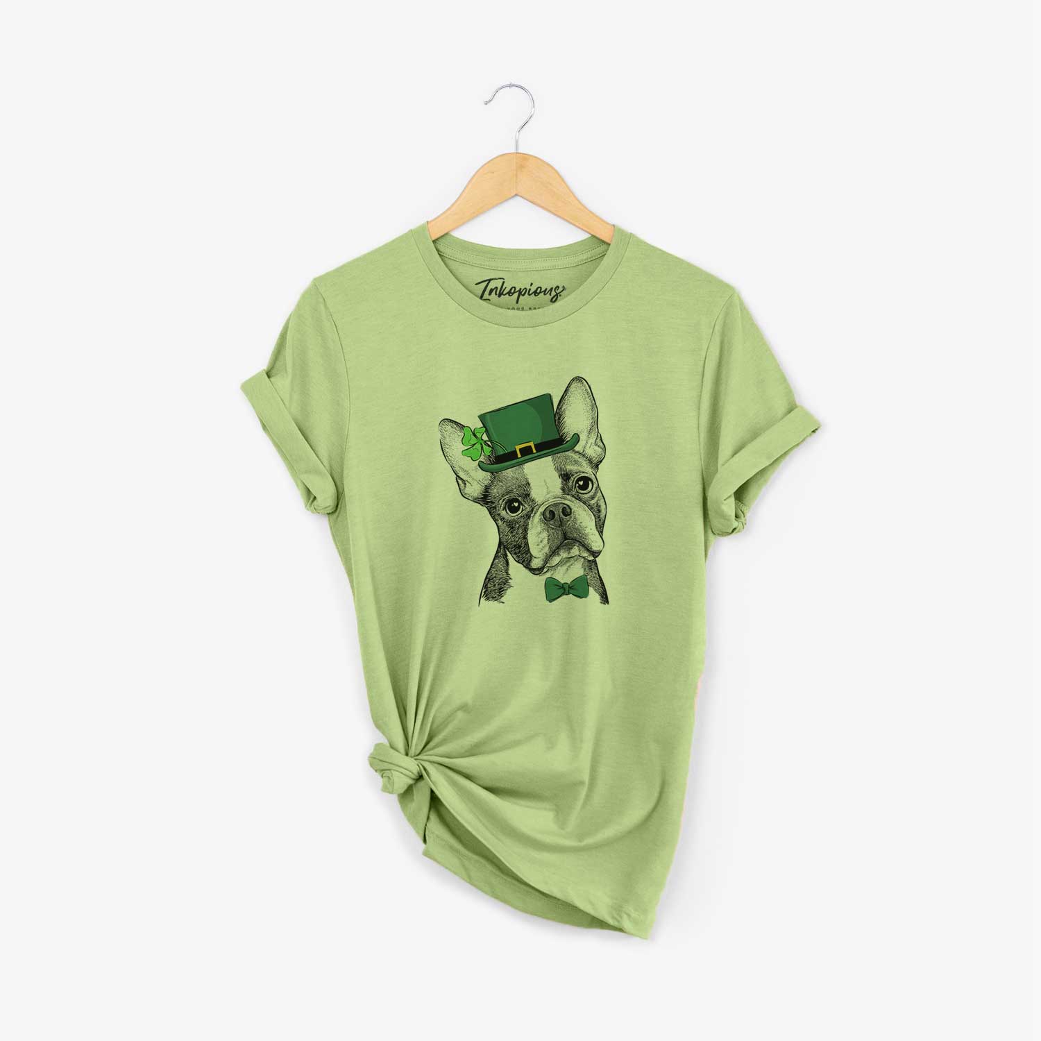 St. Patrick's Dee Dee the Boston Terrier - Unisex Crewneck - Image 2