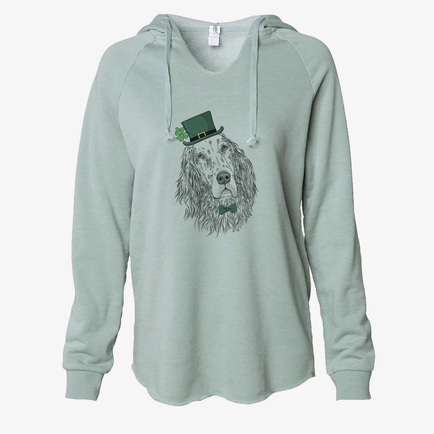 St. Patrick's Dexter the English Setter - Cali Wave Hooded Sweatshirt - Image 6