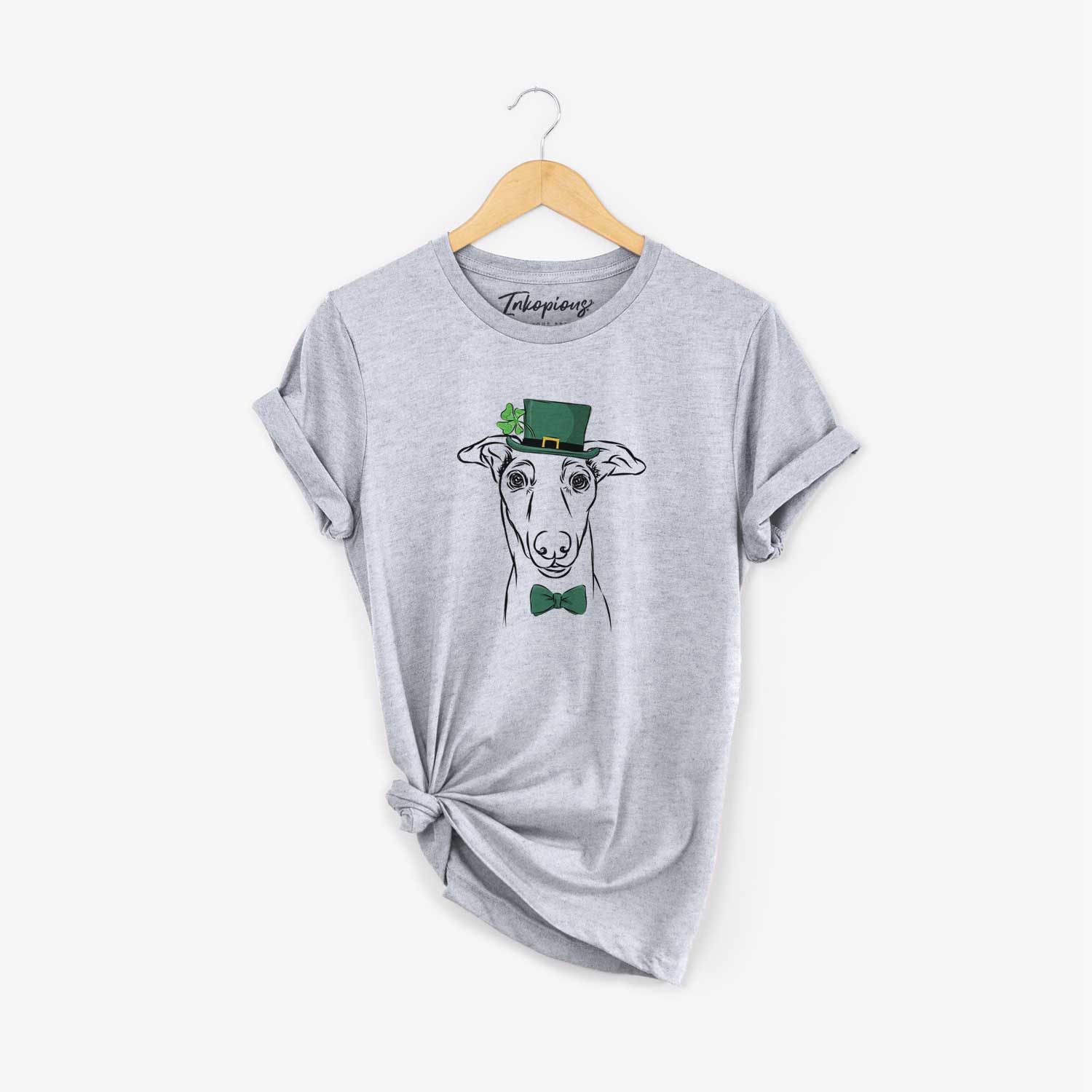 St. Patrick's Diva the Greyhound - Unisex Crewneck - Image 5