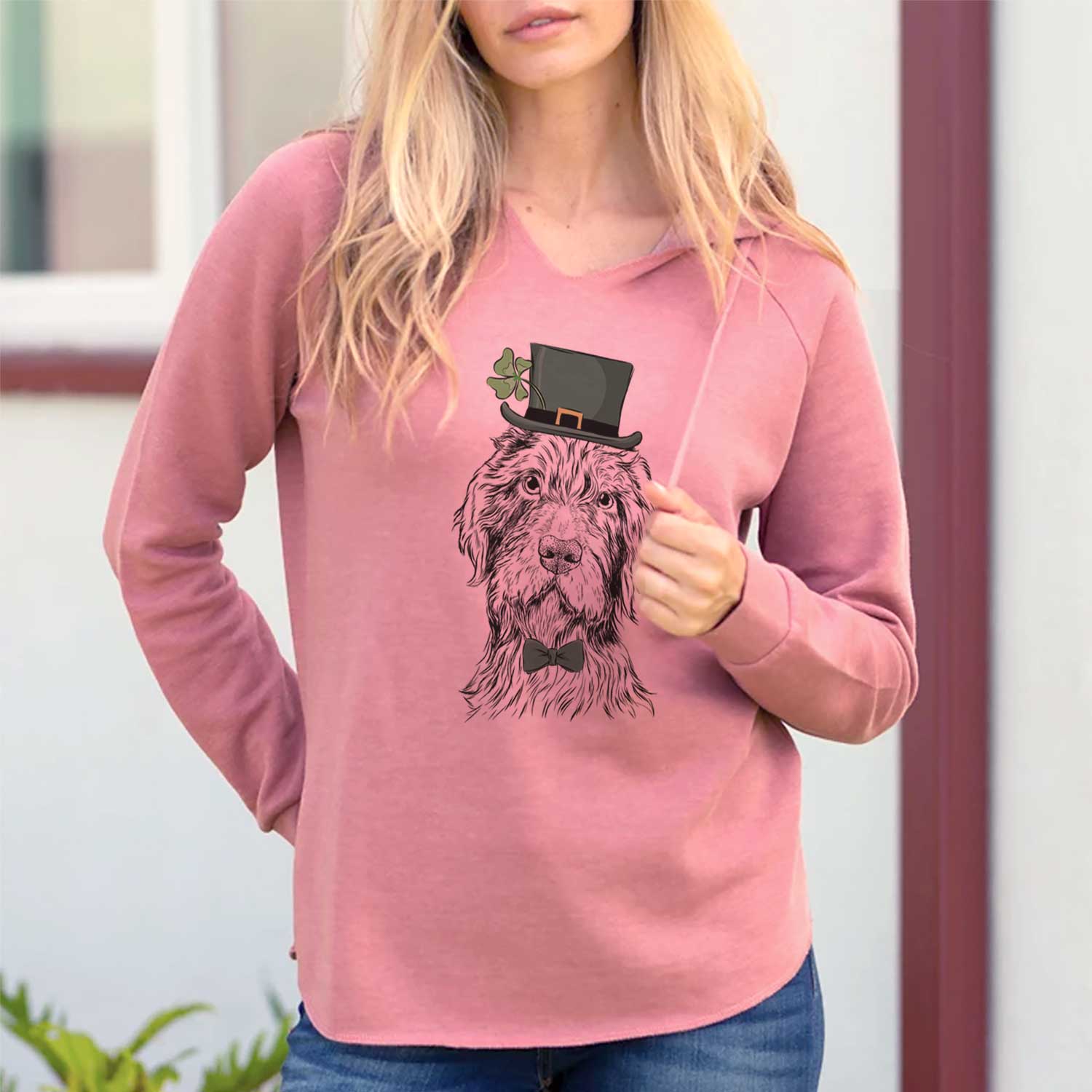 St. Patrick's Doc Holliday the Pudelpointer - Cali Wave Hooded Sweatshirt