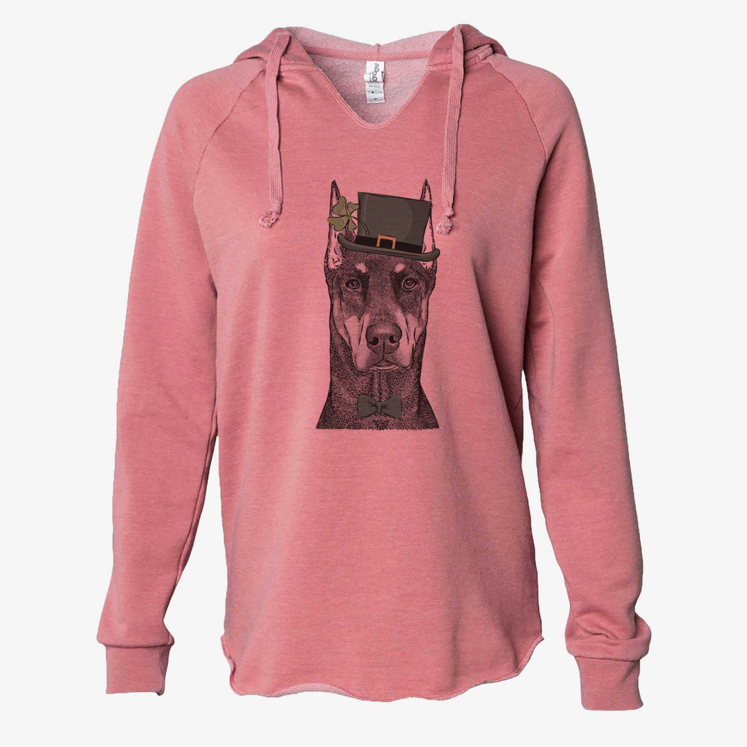 St. Patrick's Drake the Doberman Pinscher - Cali Wave Hooded Sweatshirt - Image 5