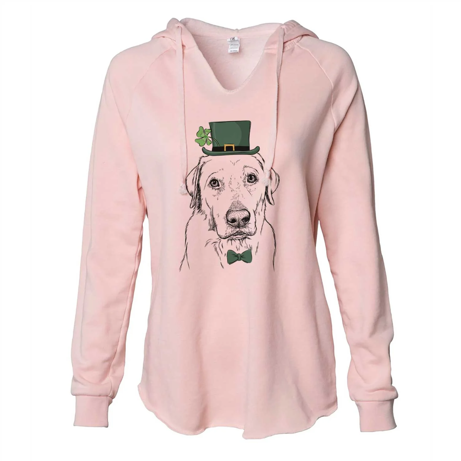St. Patrick's Duke the Yellow Lab - Cali Wave Hooded Sweatshirt - Image 4