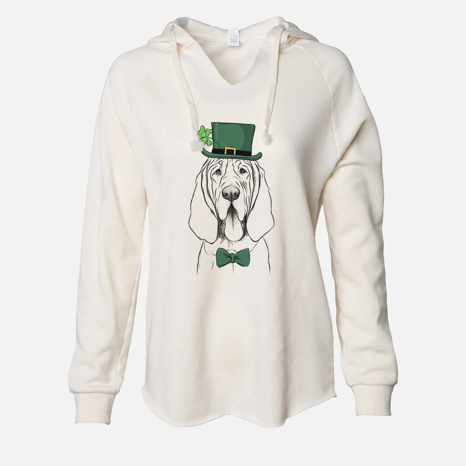 St. Patrick's Earl the Bloodhound - Cali Wave Hooded Sweatshirt - Image 7