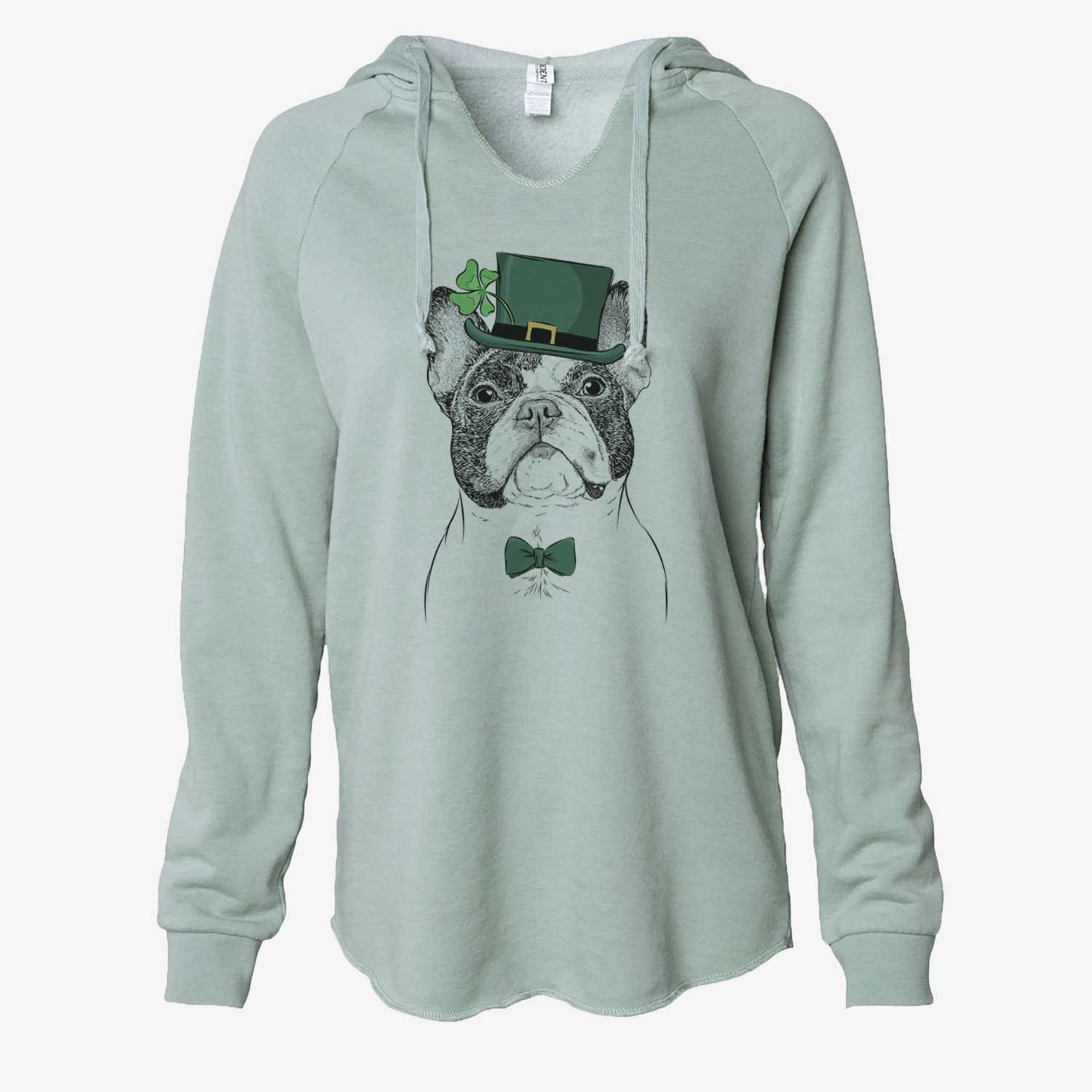 St. Patrick's Ella the French Bulldog - Cali Wave Hooded Sweatshirt - Image 6