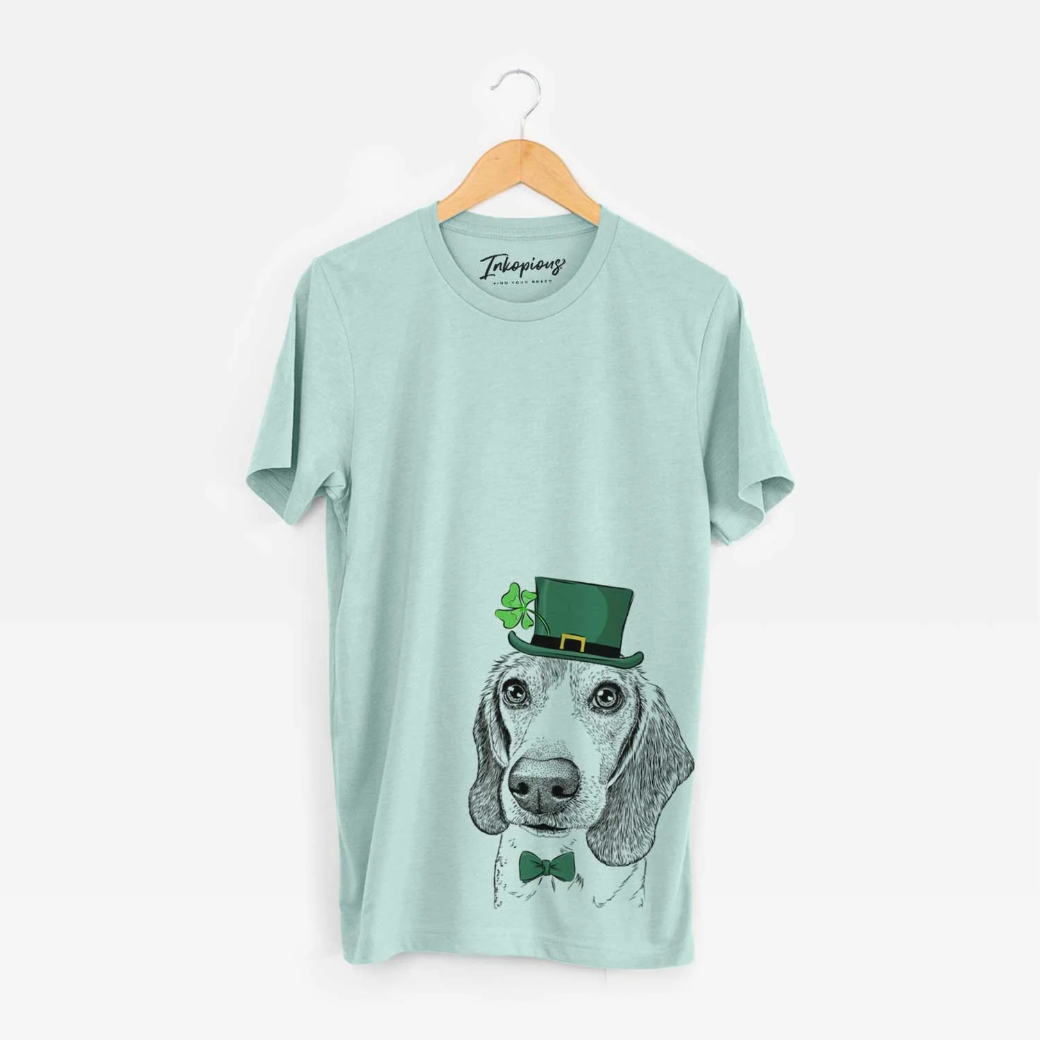 St. Patrick's Elvis the Bluetick Beagle - Unisex Crewneck - Image 4