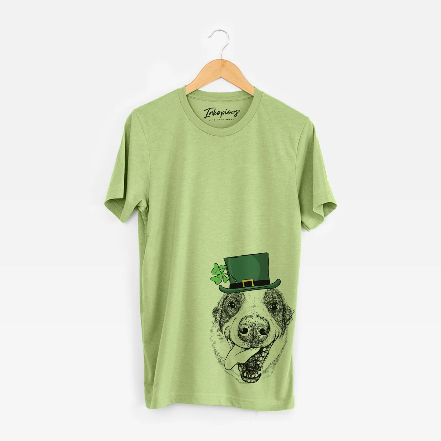 St. Patrick's Elwood the Border Collie - Unisex Crewneck - Image 3