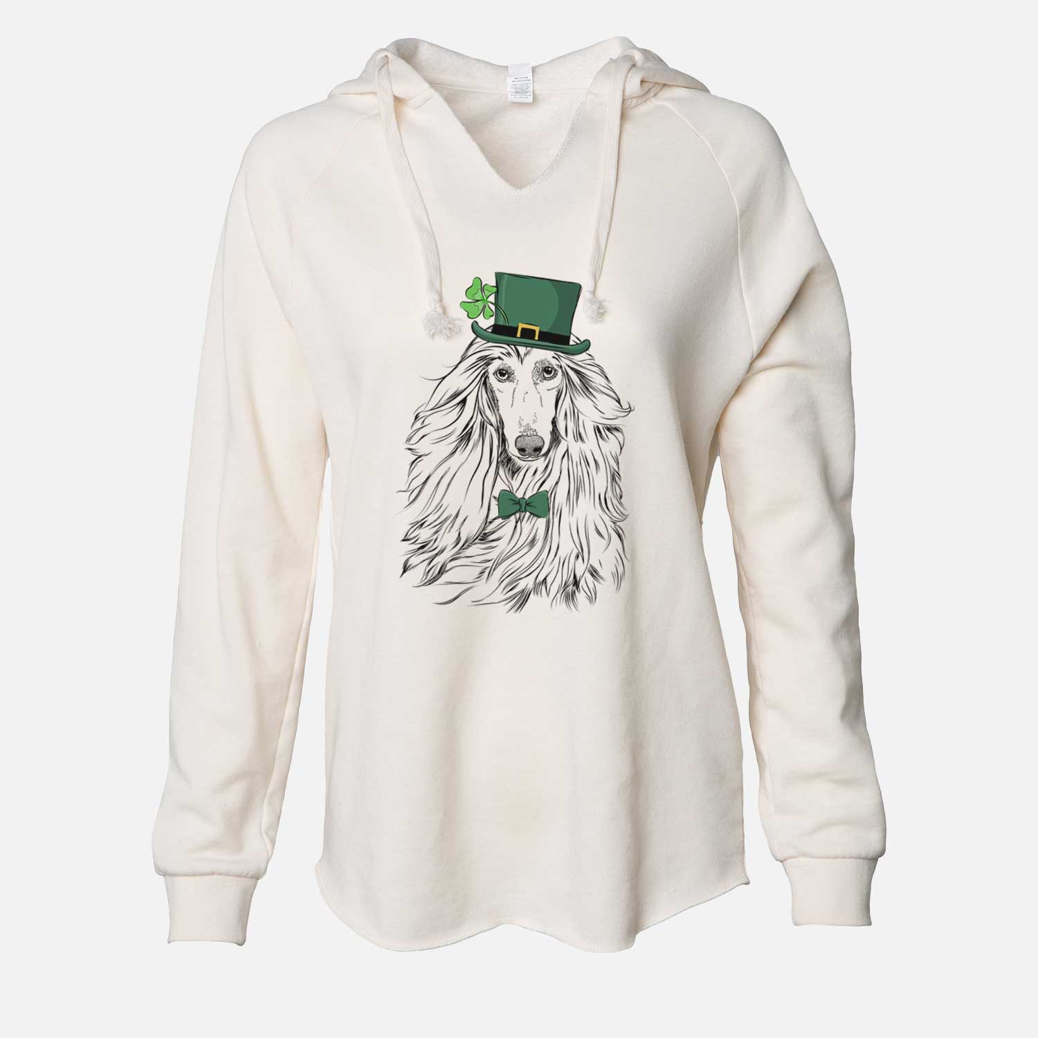 St. Patrick's Fabio the Afghan Hound - Cali Wave Hooded Sweatshirt - Image 7
