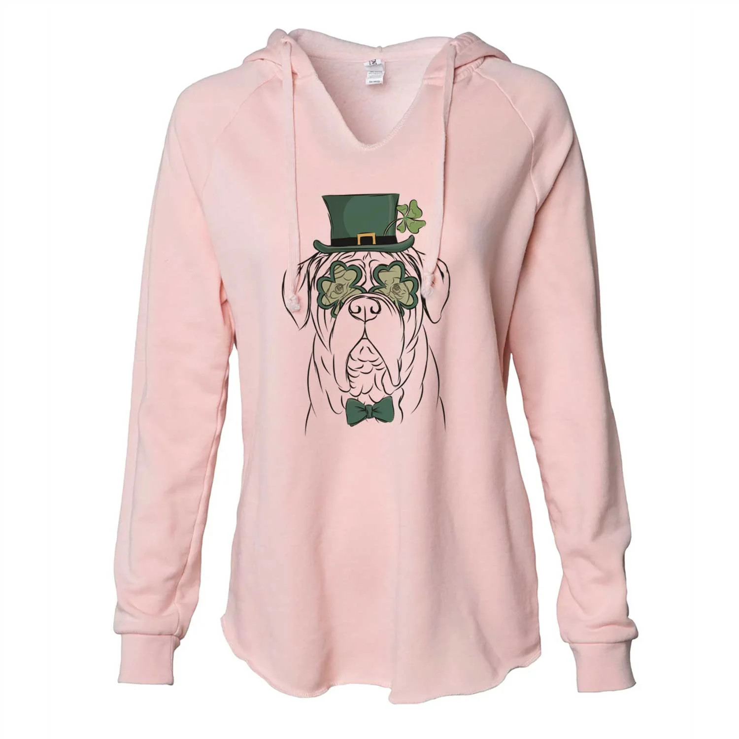 St. Patrick's Felix the Dogue de Bordeaux - Cali Wave Hooded Sweatshirt - Image 4