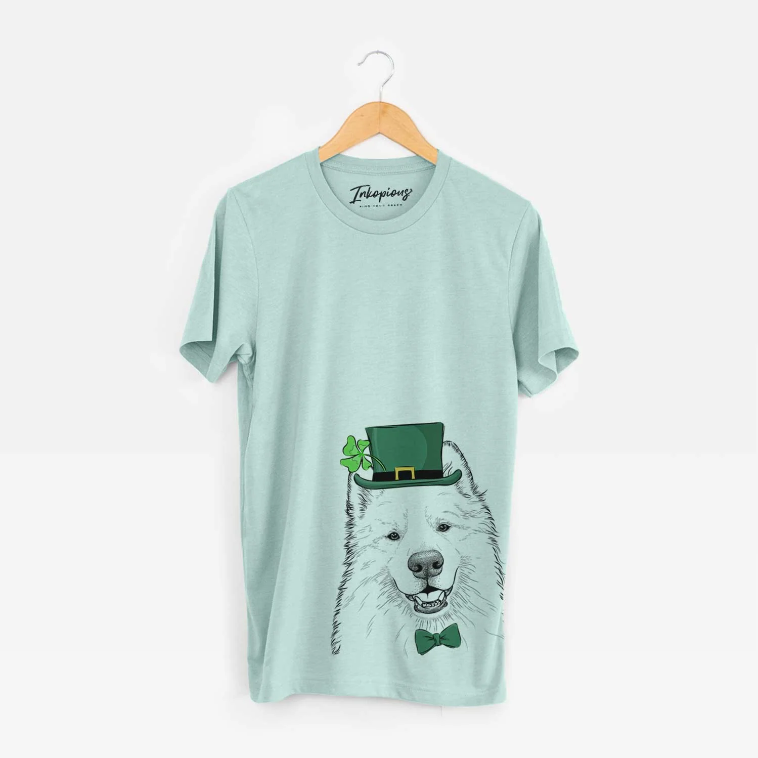 St. Patrick's Foster the Samoyed - Unisex Crewneck - Image 4