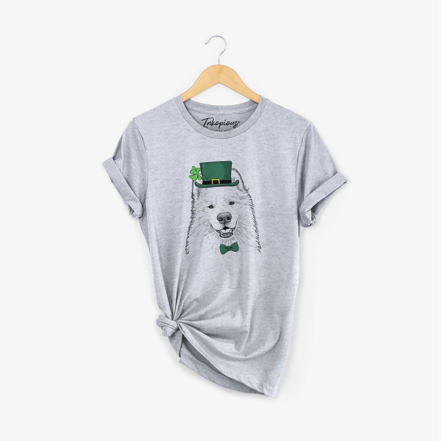St. Patrick's Foster the Samoyed - Unisex Crewneck - Image 5